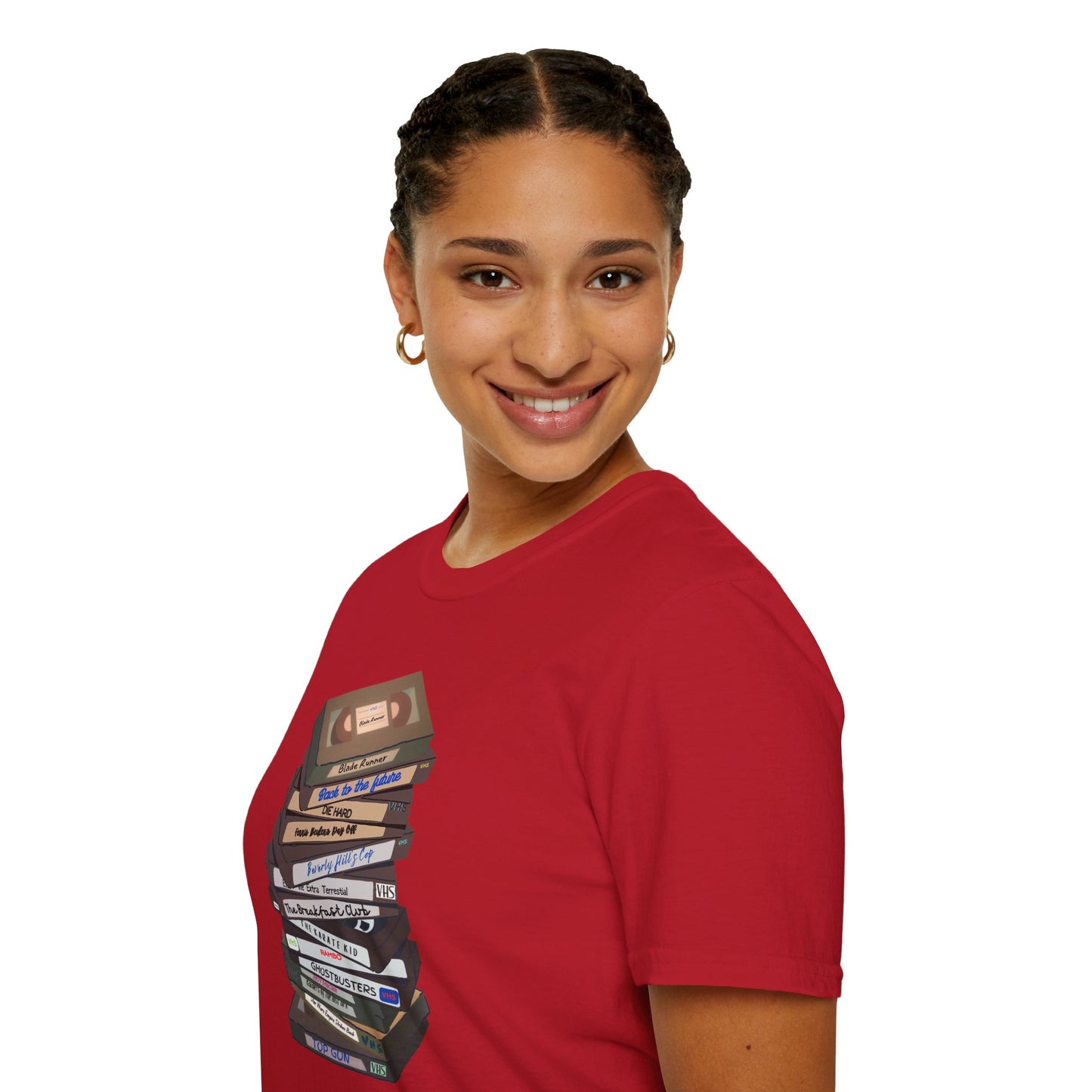 80s VHStack Unisex Softstyle 100% Cotton T-Shirt