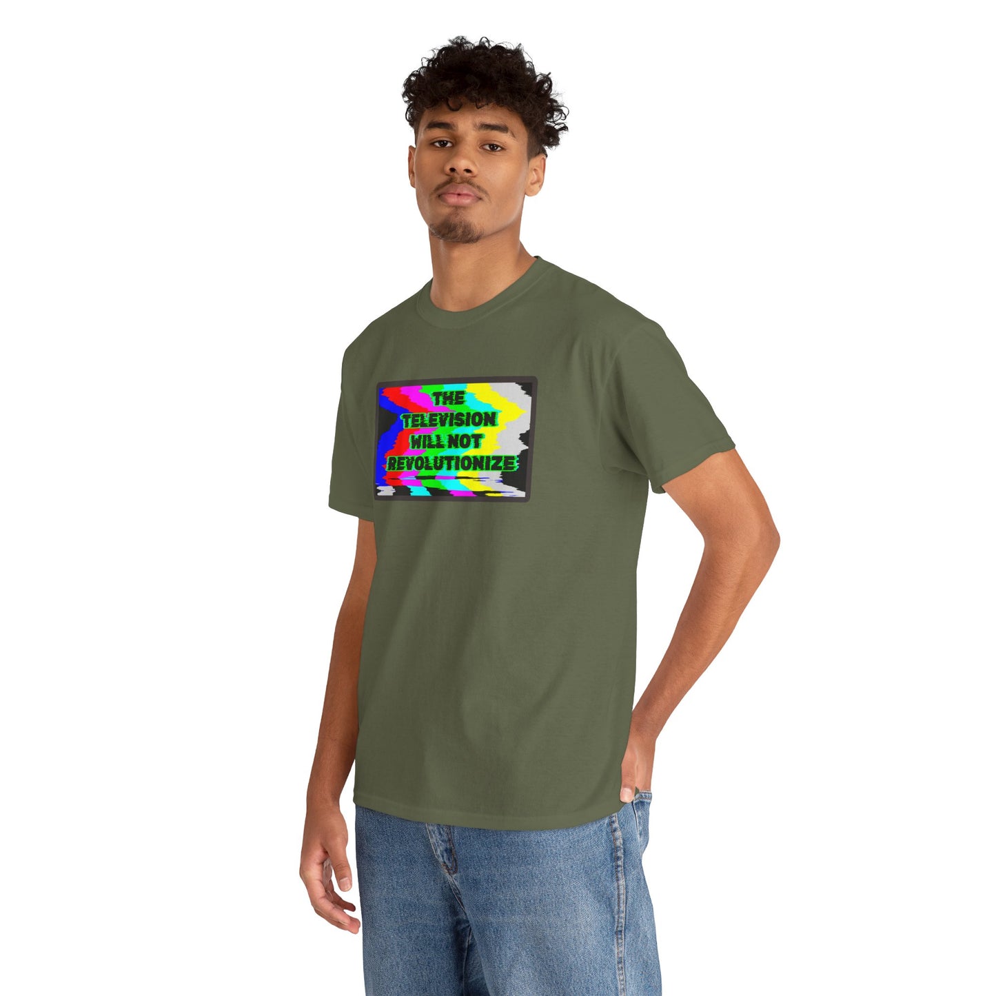 THE TELEVISION WILL NOT REVOLUTIONIZE Unisex Heavy Cotton Tee