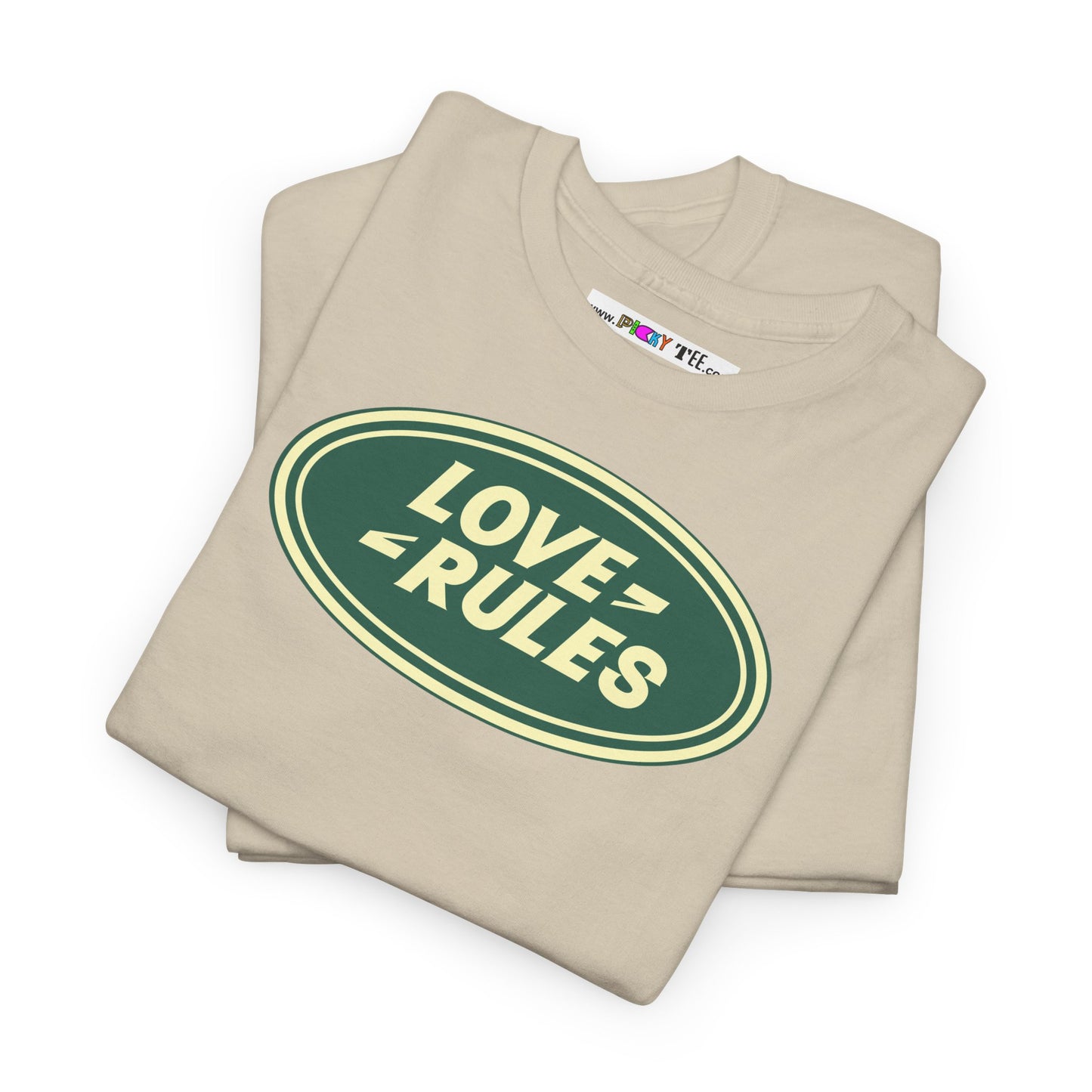LOVE RULES Unisex Heavy Cotton Tee