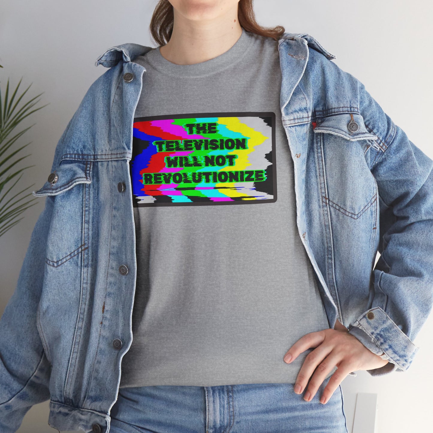 THE TELEVISION WILL NOT REVOLUTIONIZE Unisex Heavy Cotton Tee