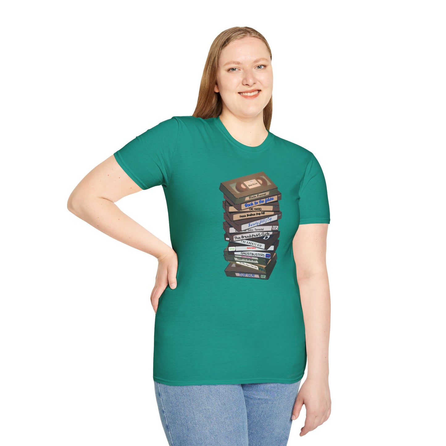 80s VHStack Unisex Softstyle 100% Cotton T-Shirt