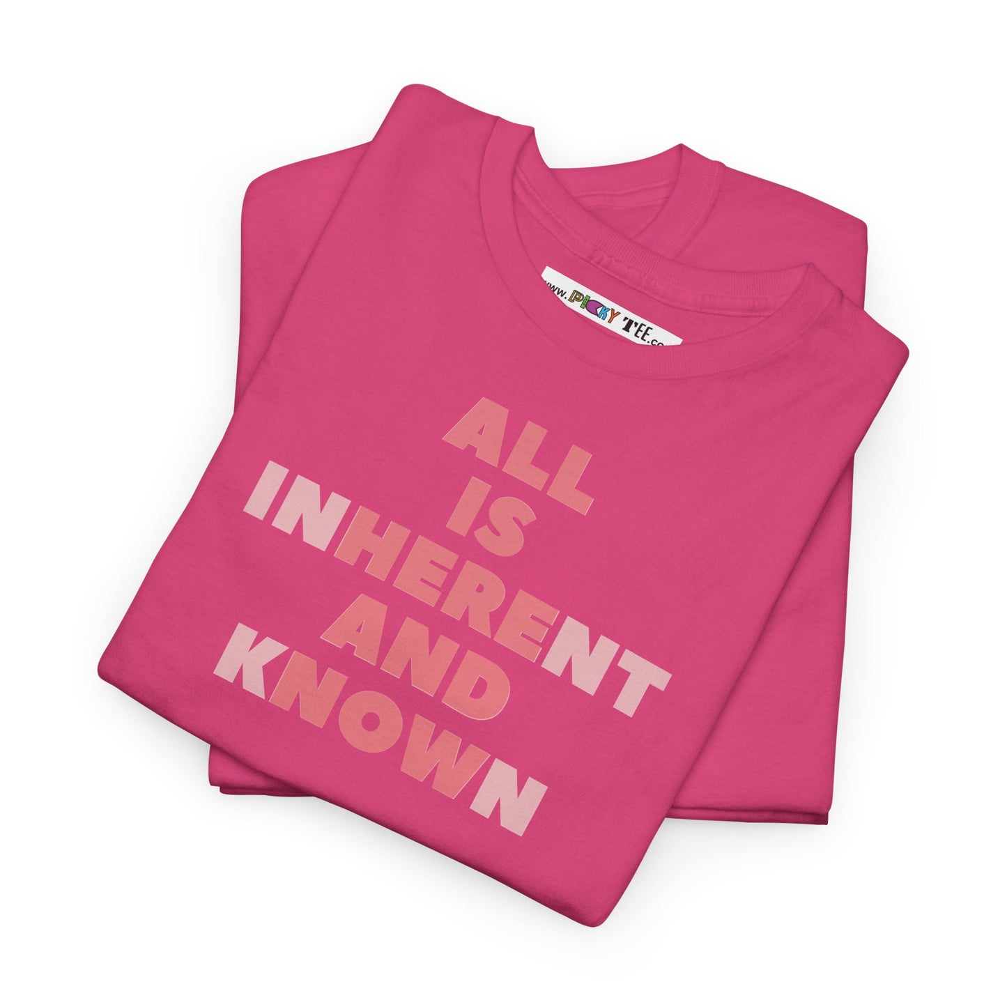 ALL IS INHERENT AND KNOWN Unisex Heavy Cotton Tee