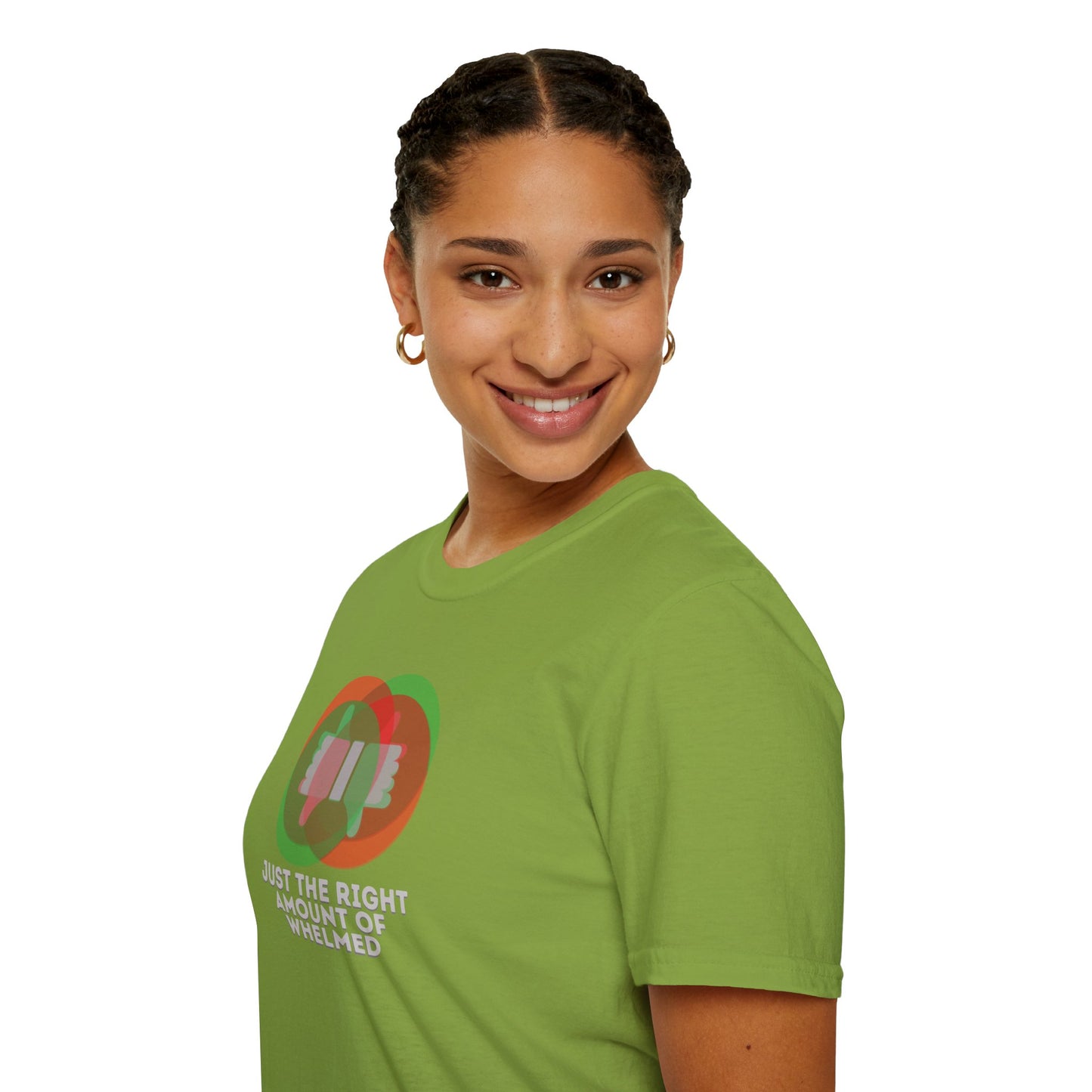 JUST THE RIGHT AMOUNT OF WHELMED Unisex Softstyle 100% Cotton T-Shirt
