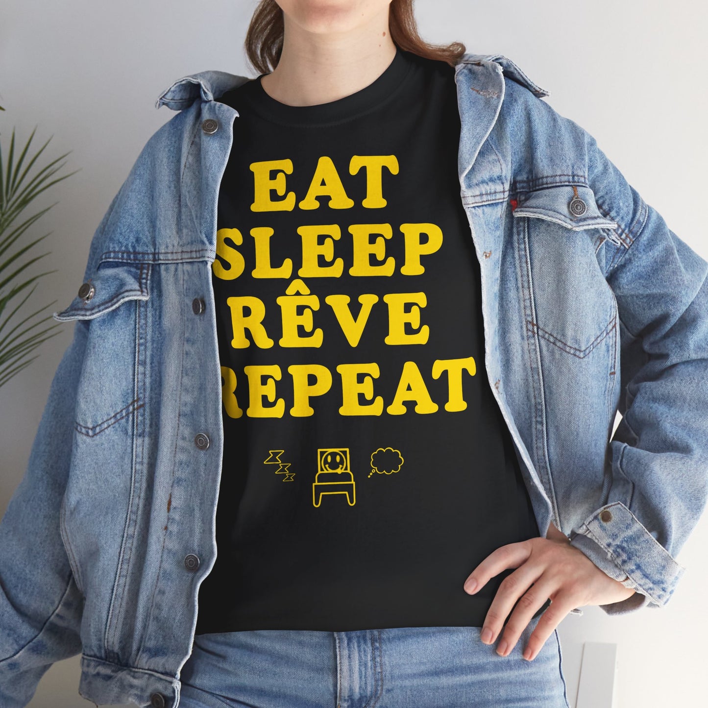 EAT SLEEP RÊVE REPEAT Unisex Heavy Cotton Tee