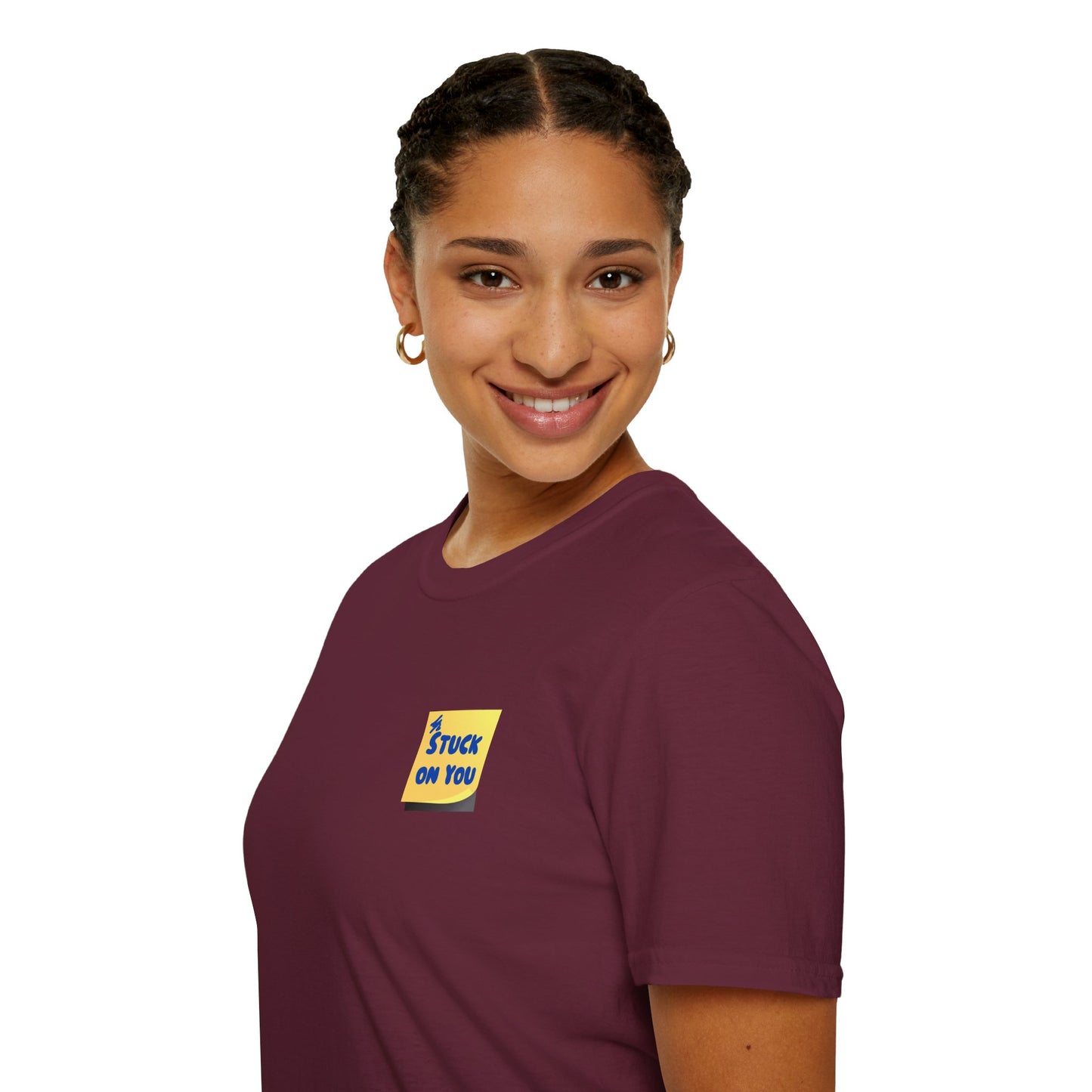 STUCK ON YOU Unisex Softstyle 100% Cotton T-Shirt