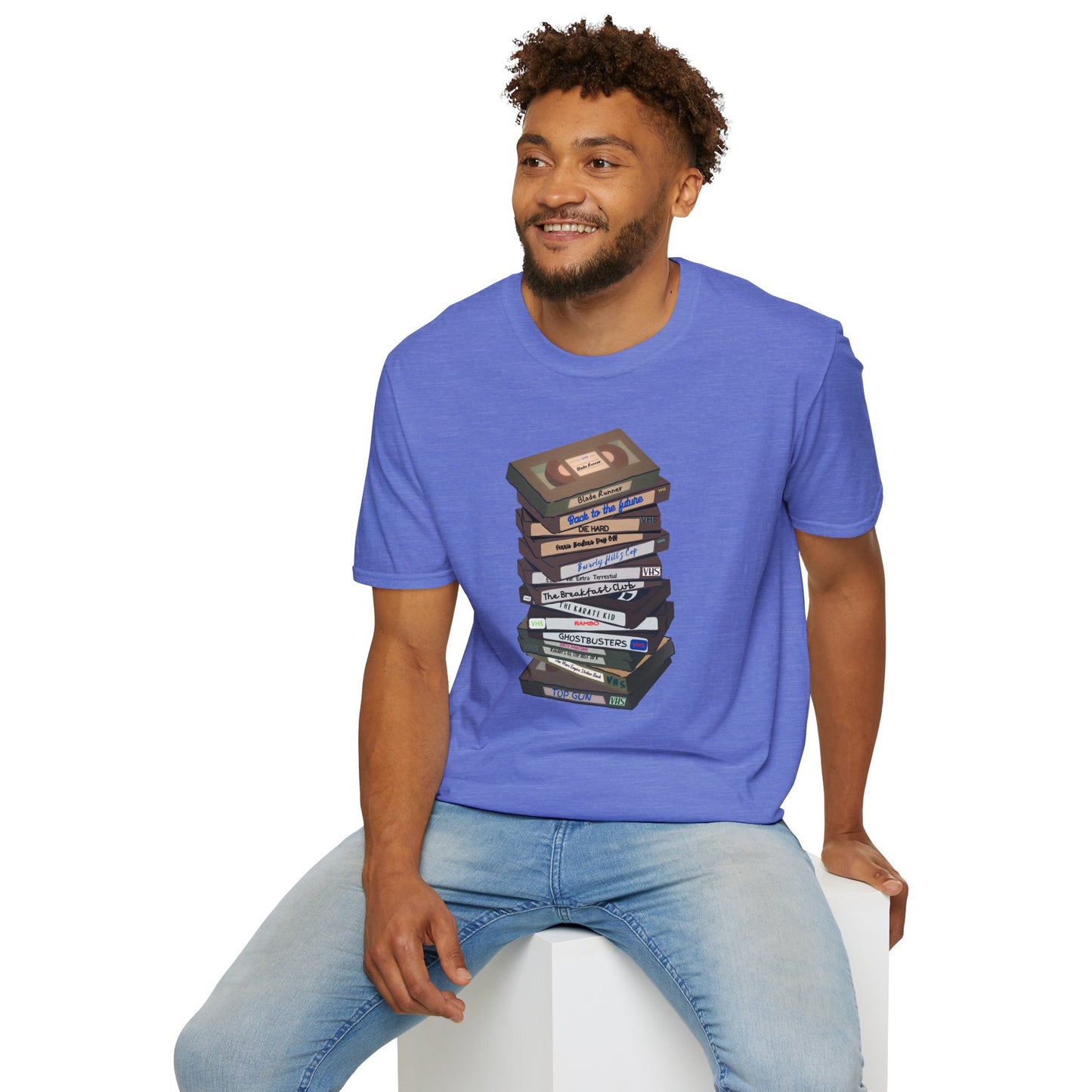 80s VHStack Unisex Softstyle 100% Cotton T-Shirt