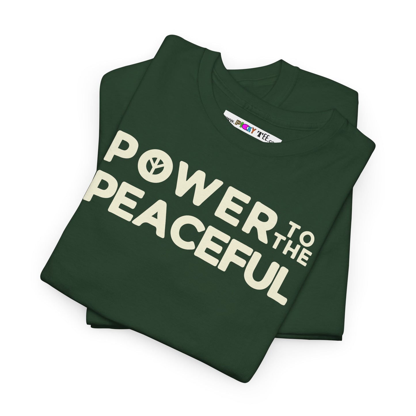 POWER TO THE PEACEFUL Unisex Heavy Cotton Tee