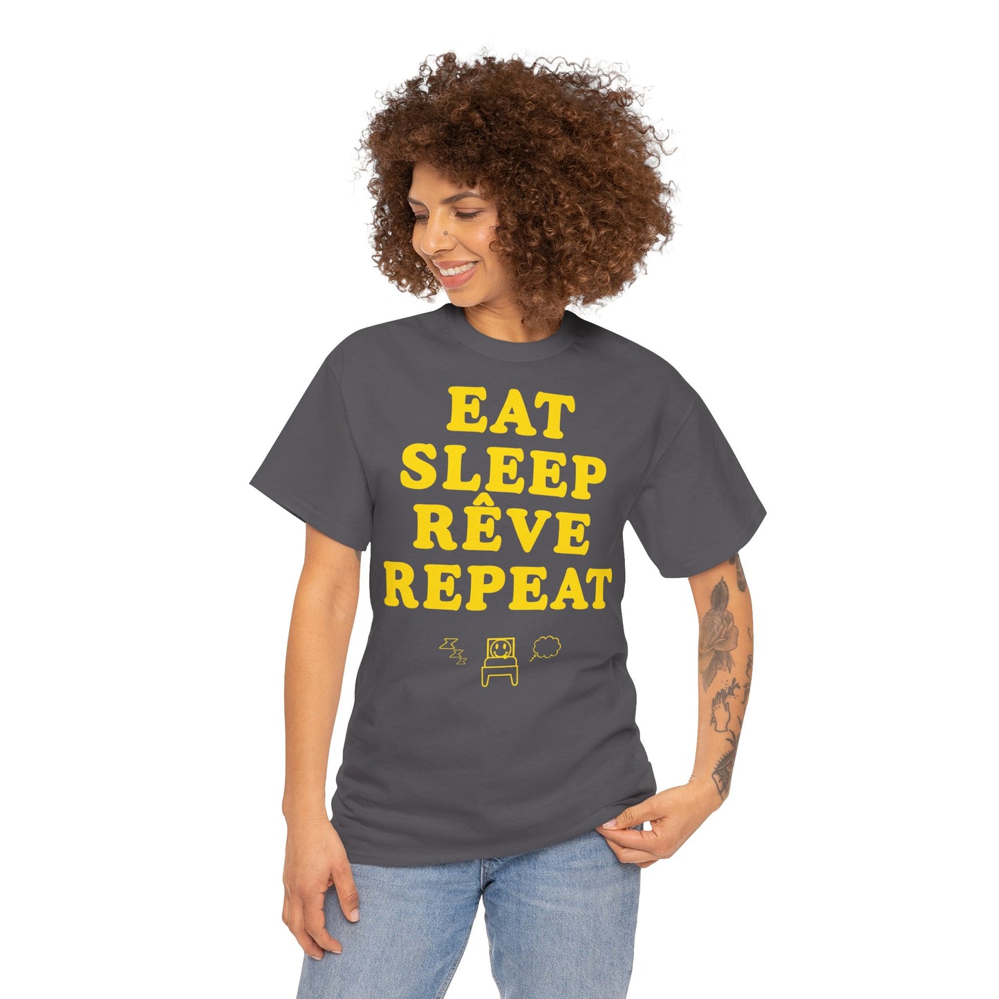 EAT SLEEP RÊVE REPEAT Unisex Heavy Cotton Tee