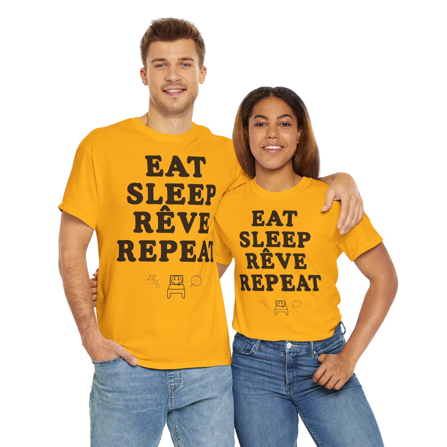 EAT SLEEP RÊVE REPEAT Unisex Heavy Cotton Tee