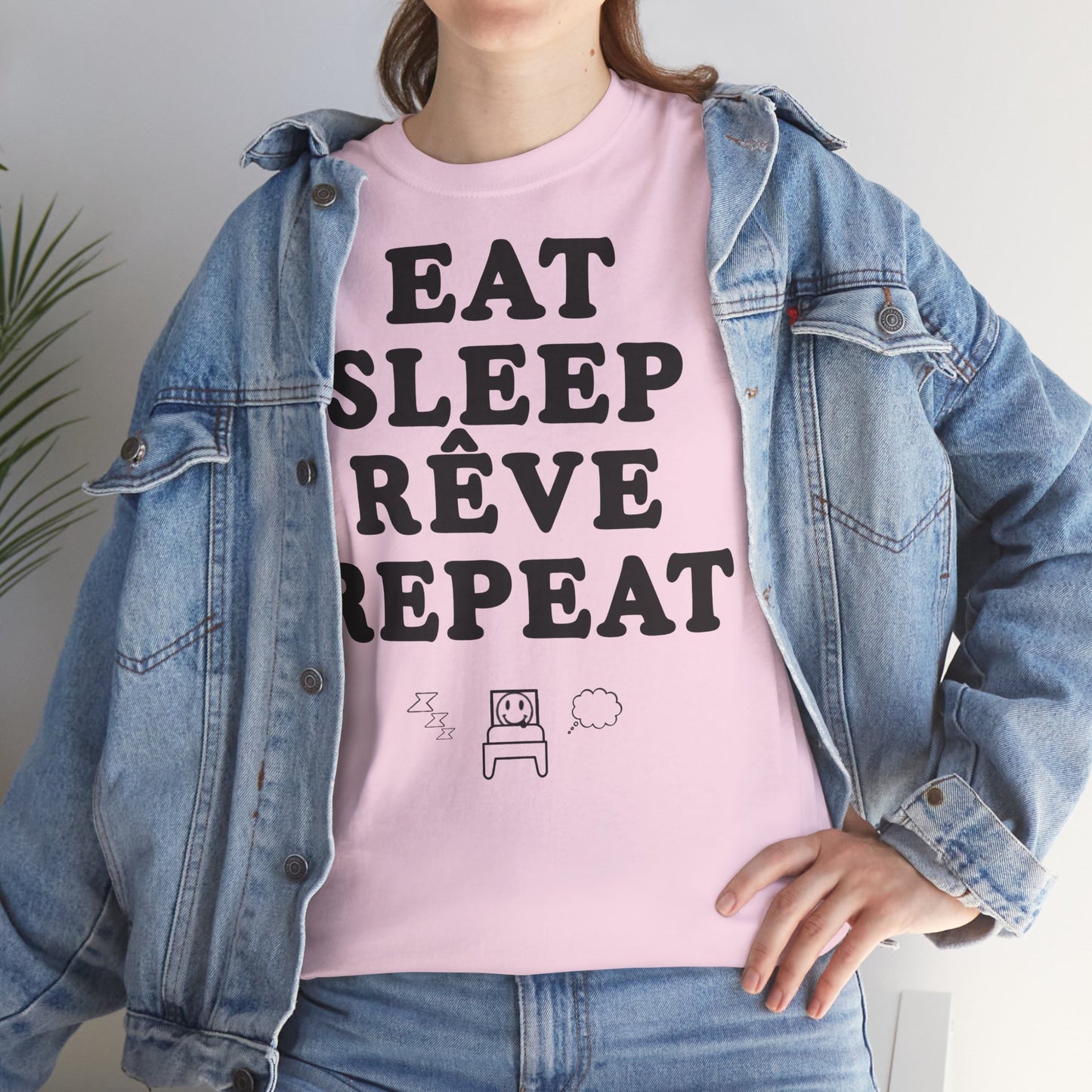 EAT SLEEP RÊVE REPEAT Unisex Heavy Cotton Tee