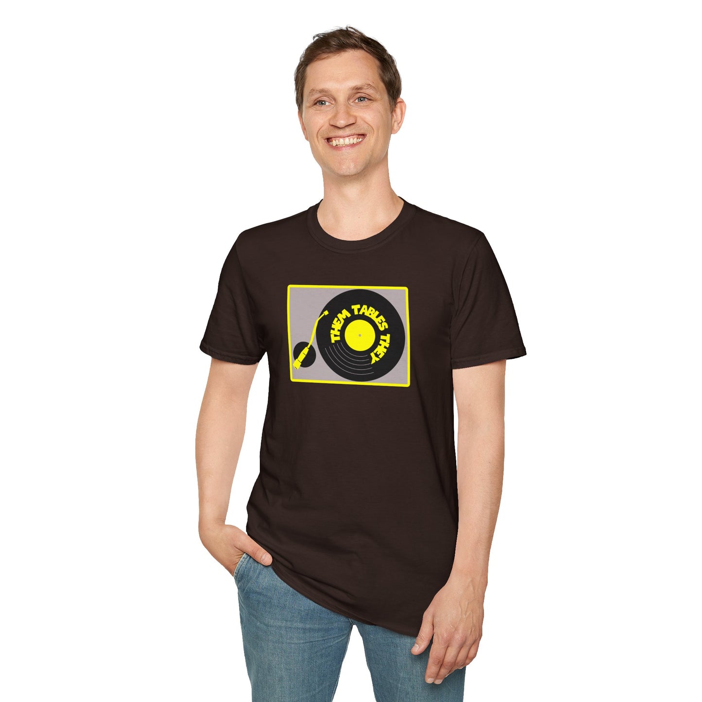 THEM TABLES THEY DO BE TURNING Unisex Softstyle 100% Cotton T-Shirt