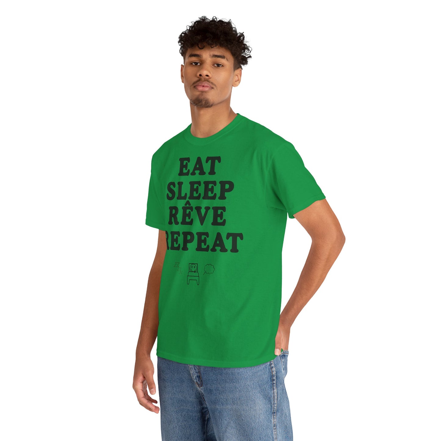 EAT SLEEP RÊVE REPEAT Unisex Heavy Cotton Tee