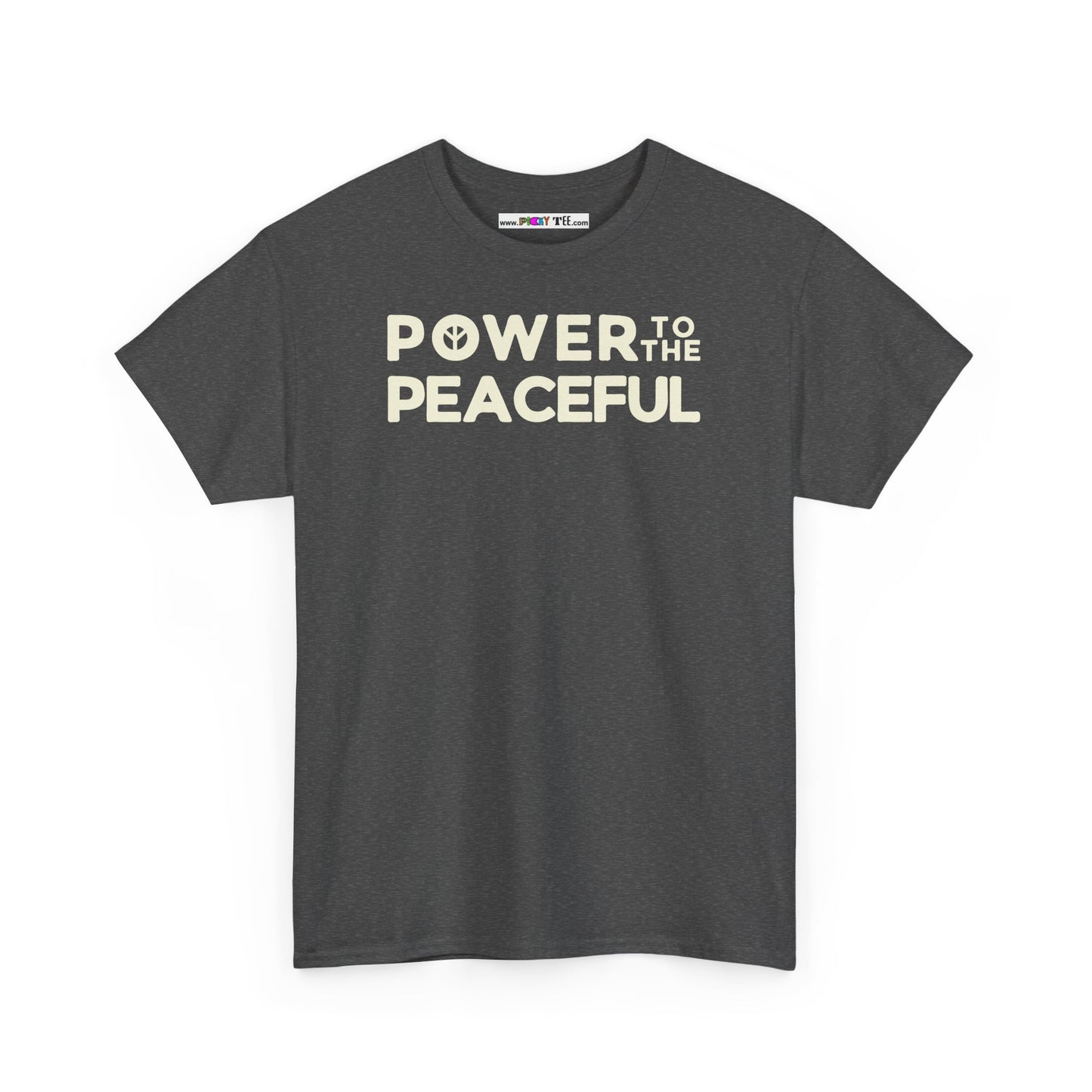 POWER TO THE PEACEFUL Unisex Heavy Cotton Tee