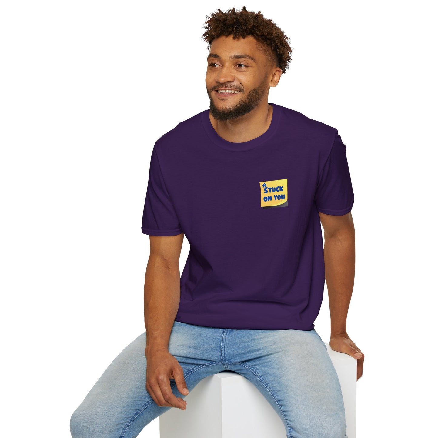 STUCK ON YOU Unisex Softstyle 100% Cotton T-Shirt