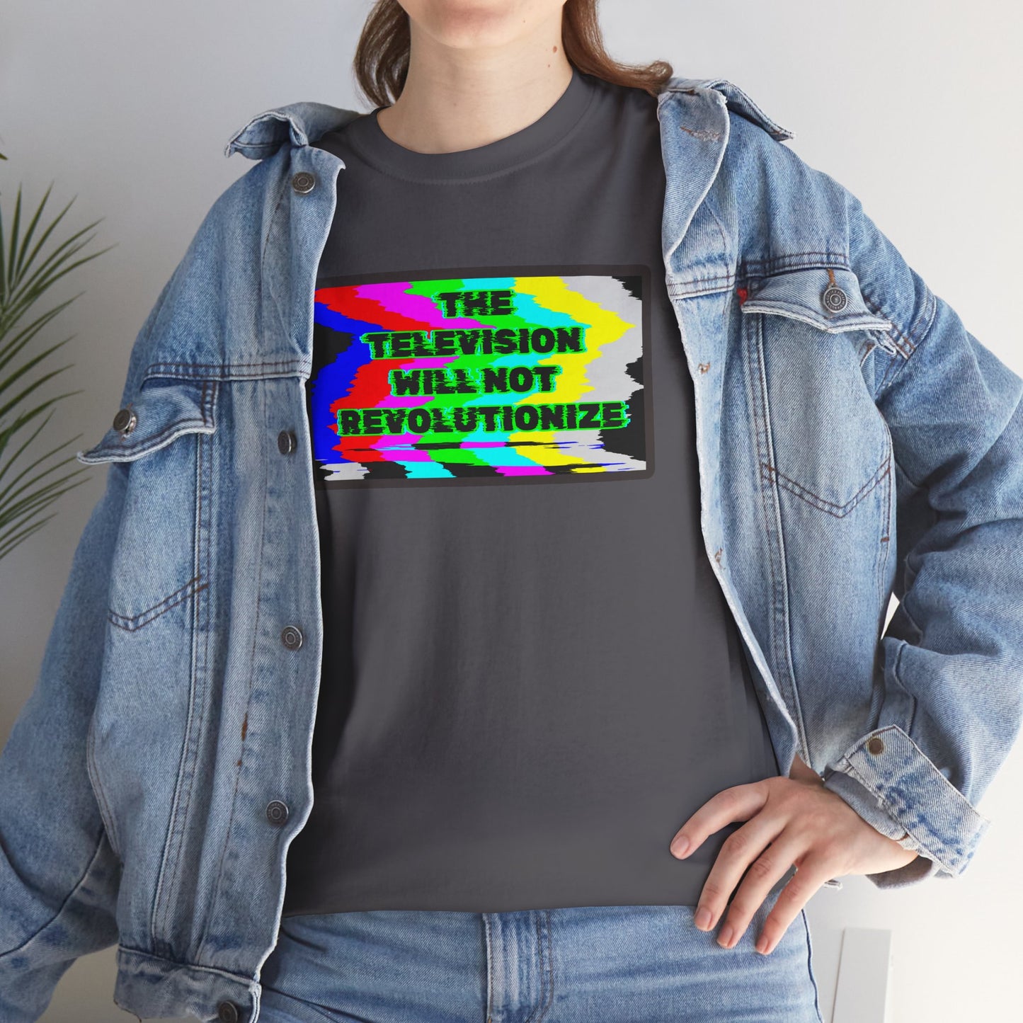 THE TELEVISION WILL NOT REVOLUTIONIZE Unisex Heavy Cotton Tee