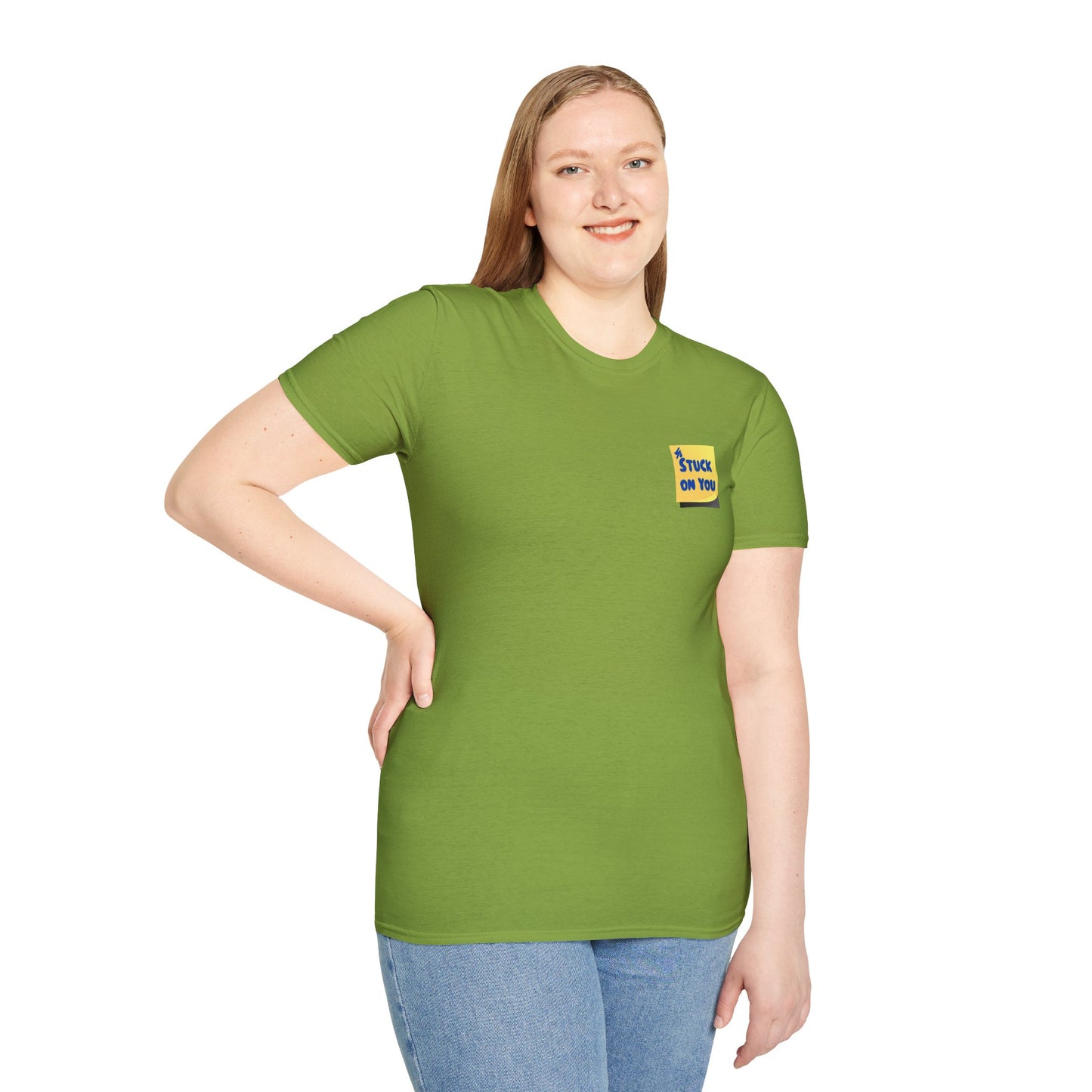 STUCK ON YOU Unisex Softstyle 100% Cotton T-Shirt