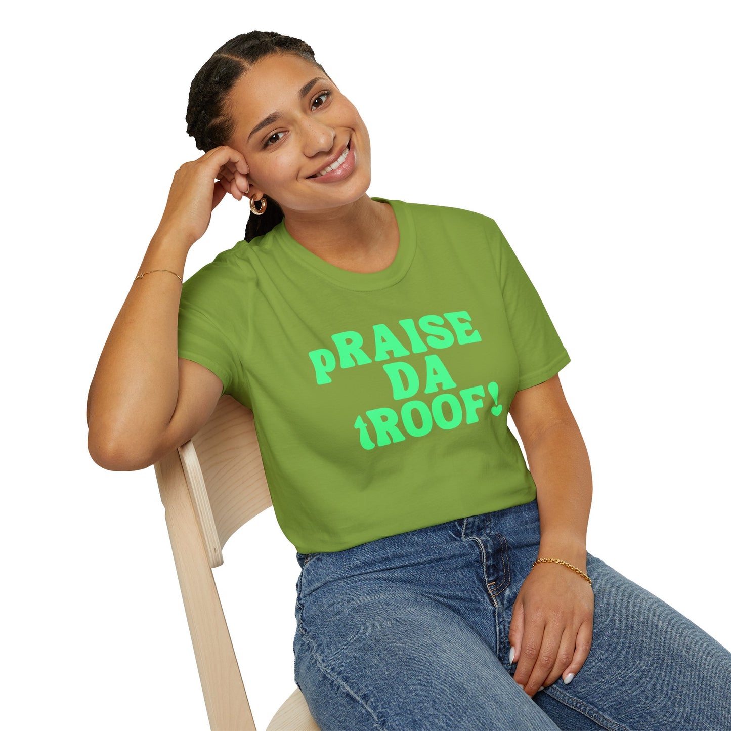 pRAISE DA tROOF Unisex Softstyle 100% Cotton T-Shirt
