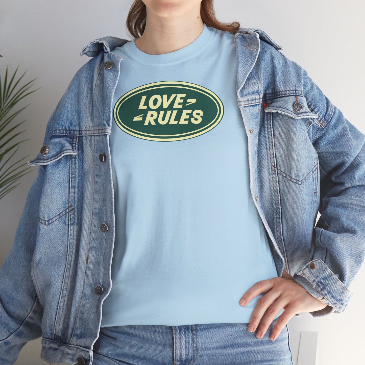 LOVE RULES Unisex Heavy Cotton Tee