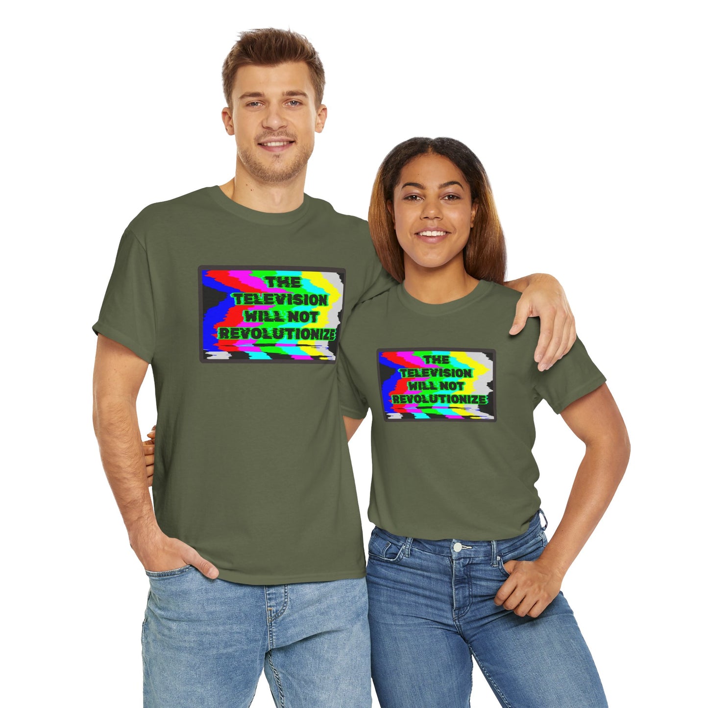 THE TELEVISION WILL NOT REVOLUTIONIZE Unisex Heavy Cotton Tee