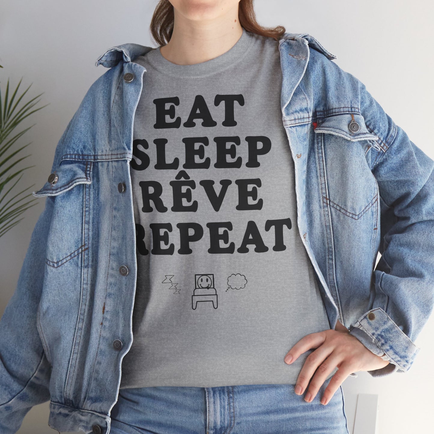 EAT SLEEP RÊVE REPEAT Unisex Heavy Cotton Tee