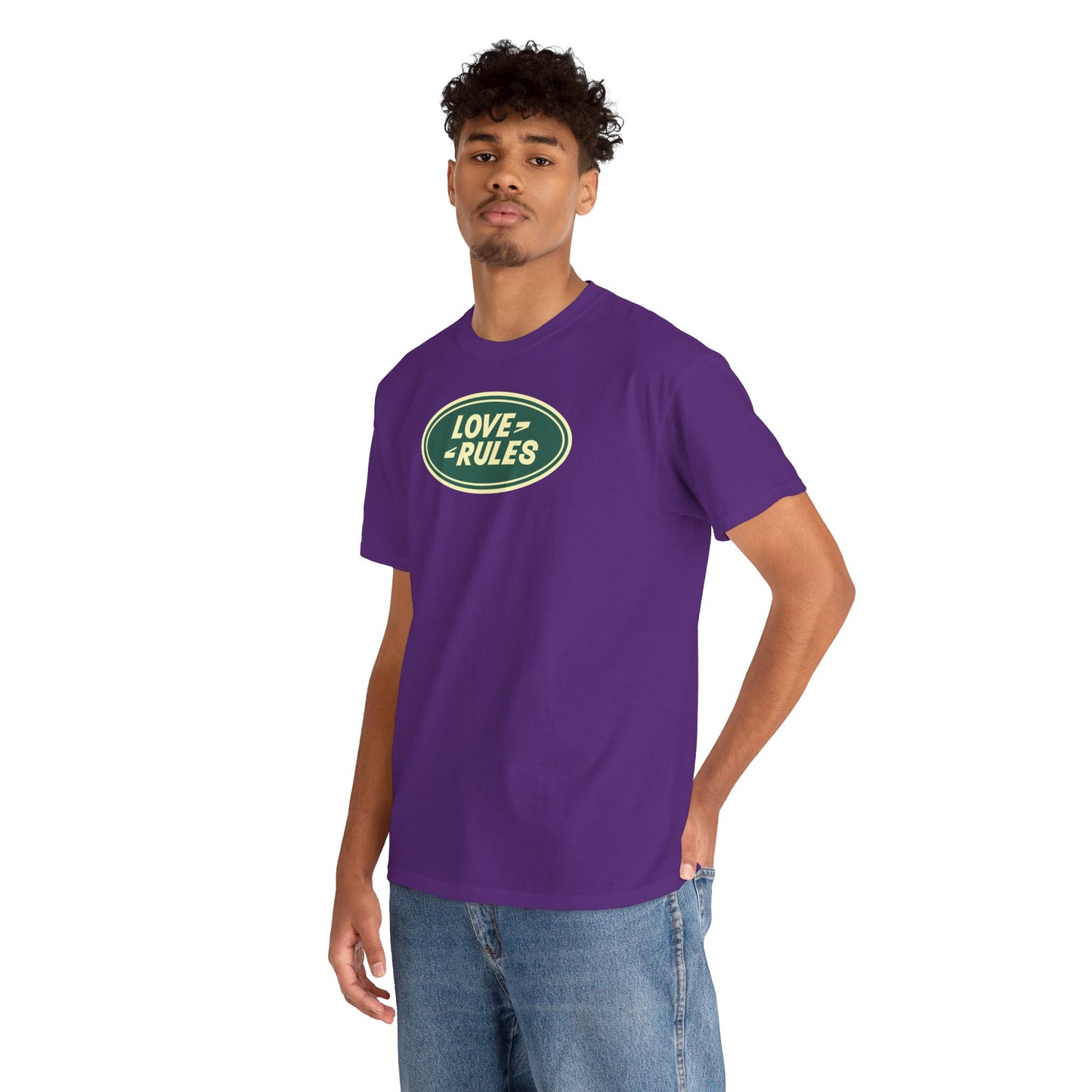 LOVE RULES Unisex Heavy Cotton Tee