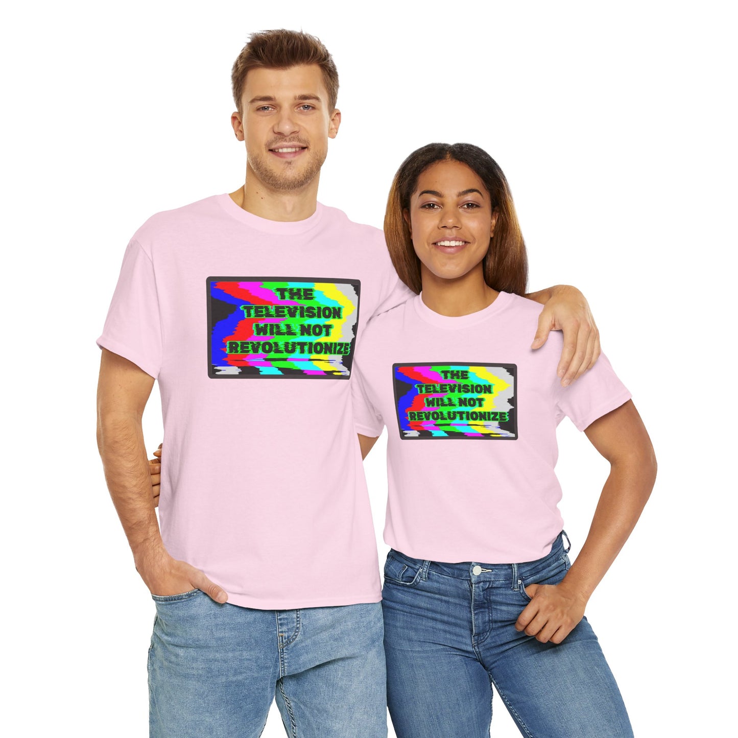 THE TELEVISION WILL NOT REVOLUTIONIZE Unisex Heavy Cotton Tee