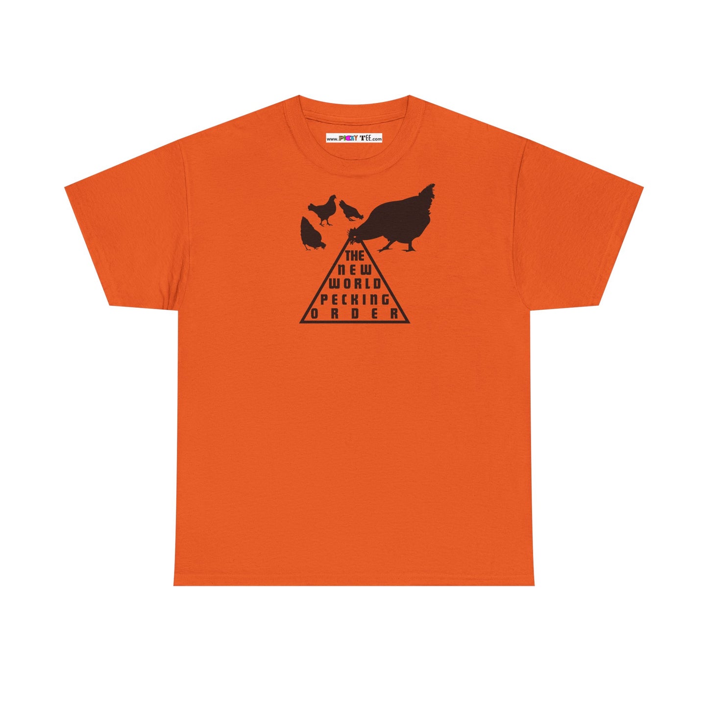 THE NEW WORLD PECKING ORDER Unisex Heavy Cotton Tee