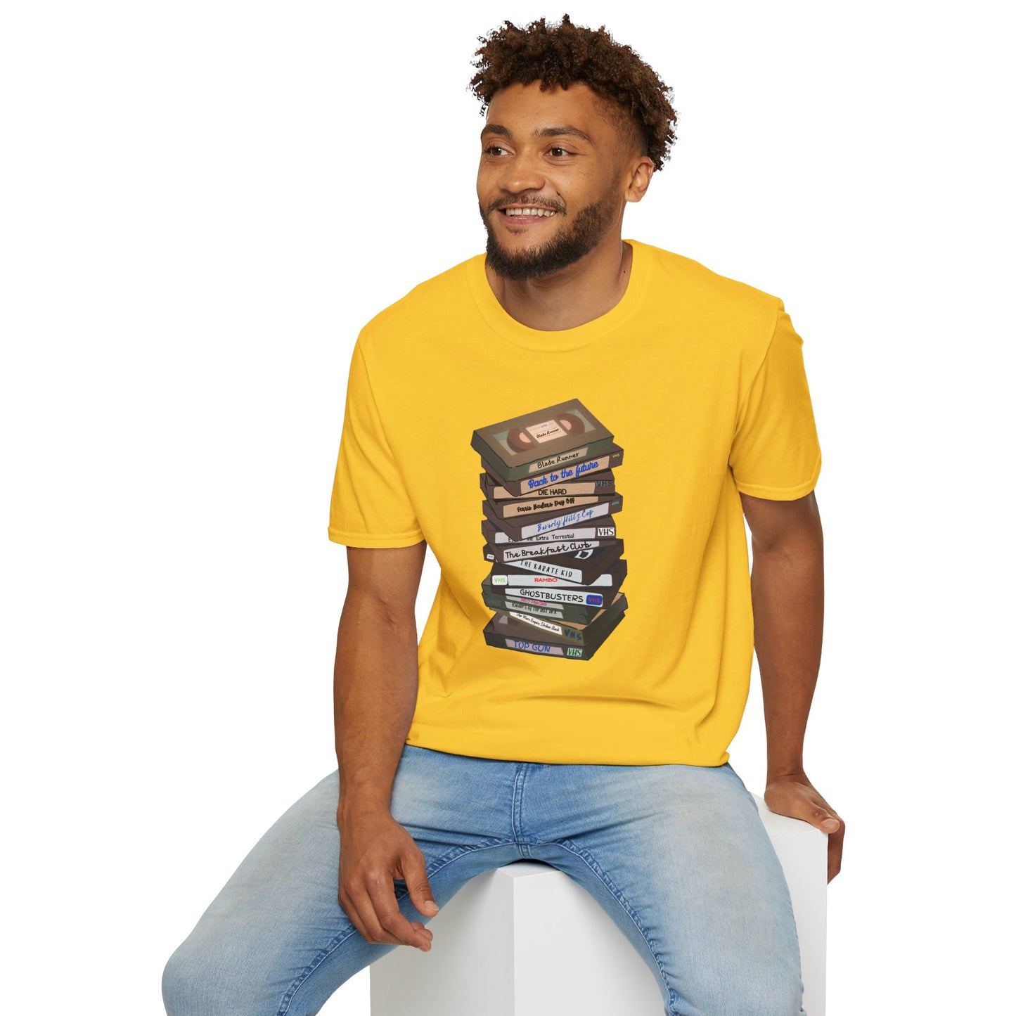80s VHStack Unisex Softstyle 100% Cotton T-Shirt