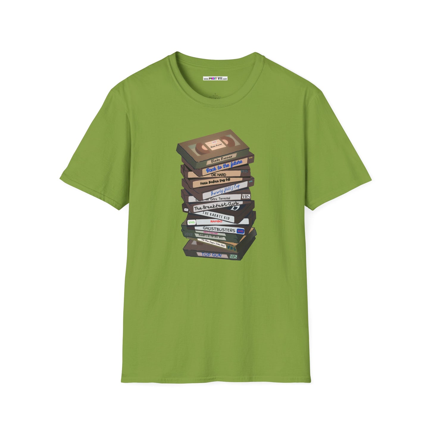 80s VHStack Unisex Softstyle 100% Cotton T-Shirt
