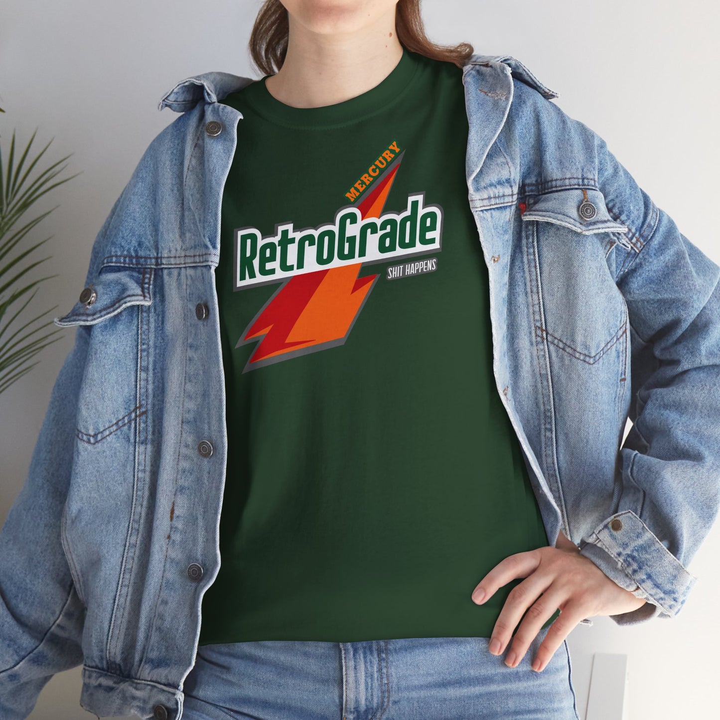 MERCURY RETROGRADE, SHIT HAPPENS Unisex Heavy Cotton Tee