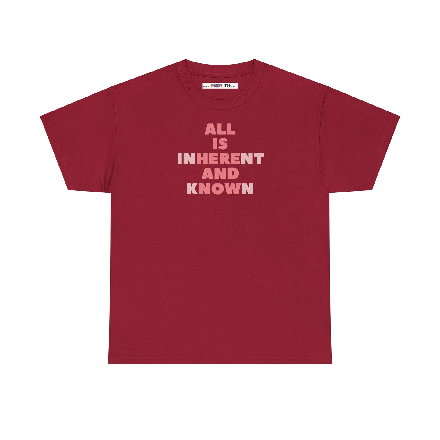 ALL IS INHERENT AND KNOWN Unisex Heavy Cotton Tee
