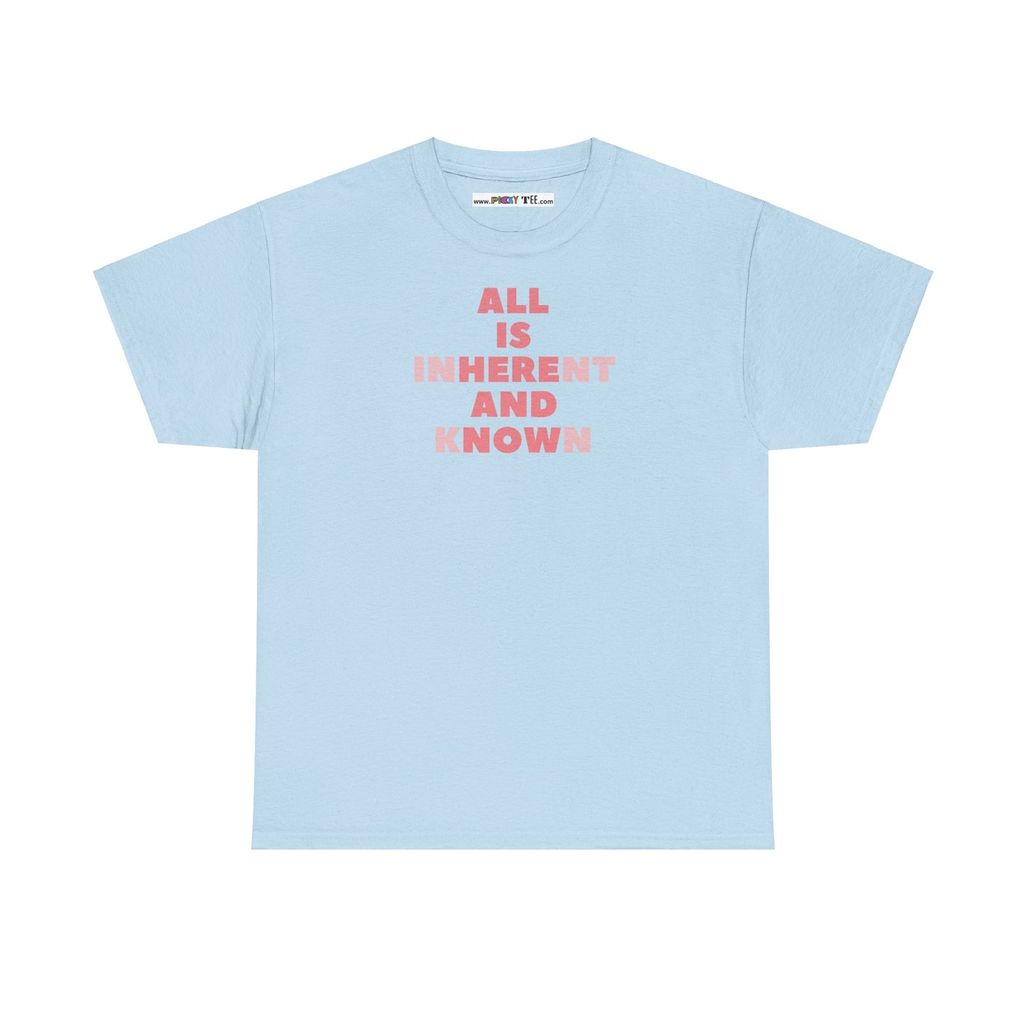 ALL IS INHERENT AND KNOWN Unisex Heavy Cotton Tee