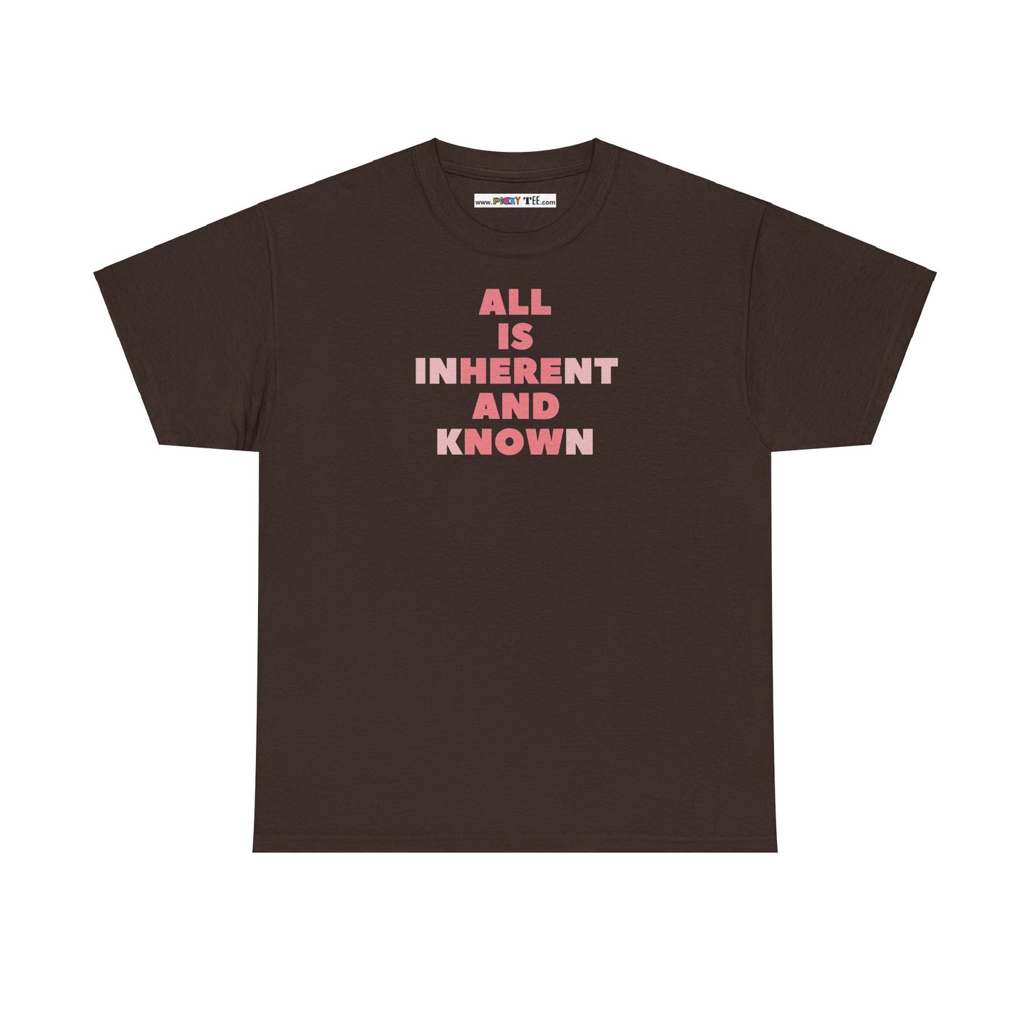 ALL IS INHERENT AND KNOWN Unisex Heavy Cotton Tee