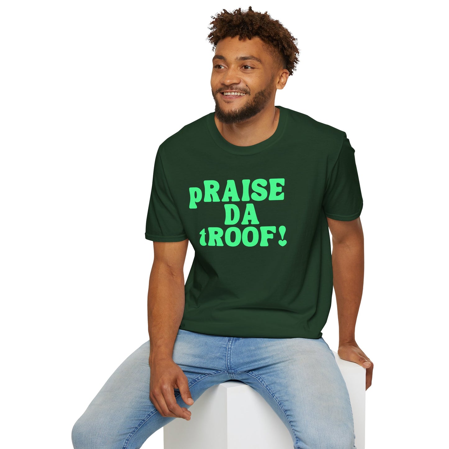 pRAISE DA tROOF Unisex Softstyle 100% Cotton T-Shirt