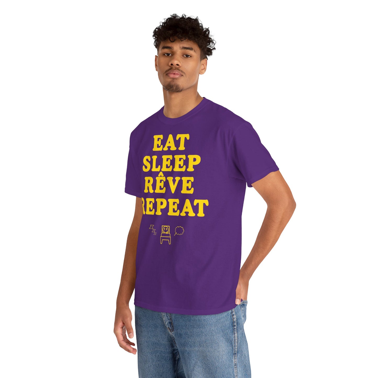 EAT SLEEP RÊVE REPEAT Unisex Heavy Cotton Tee