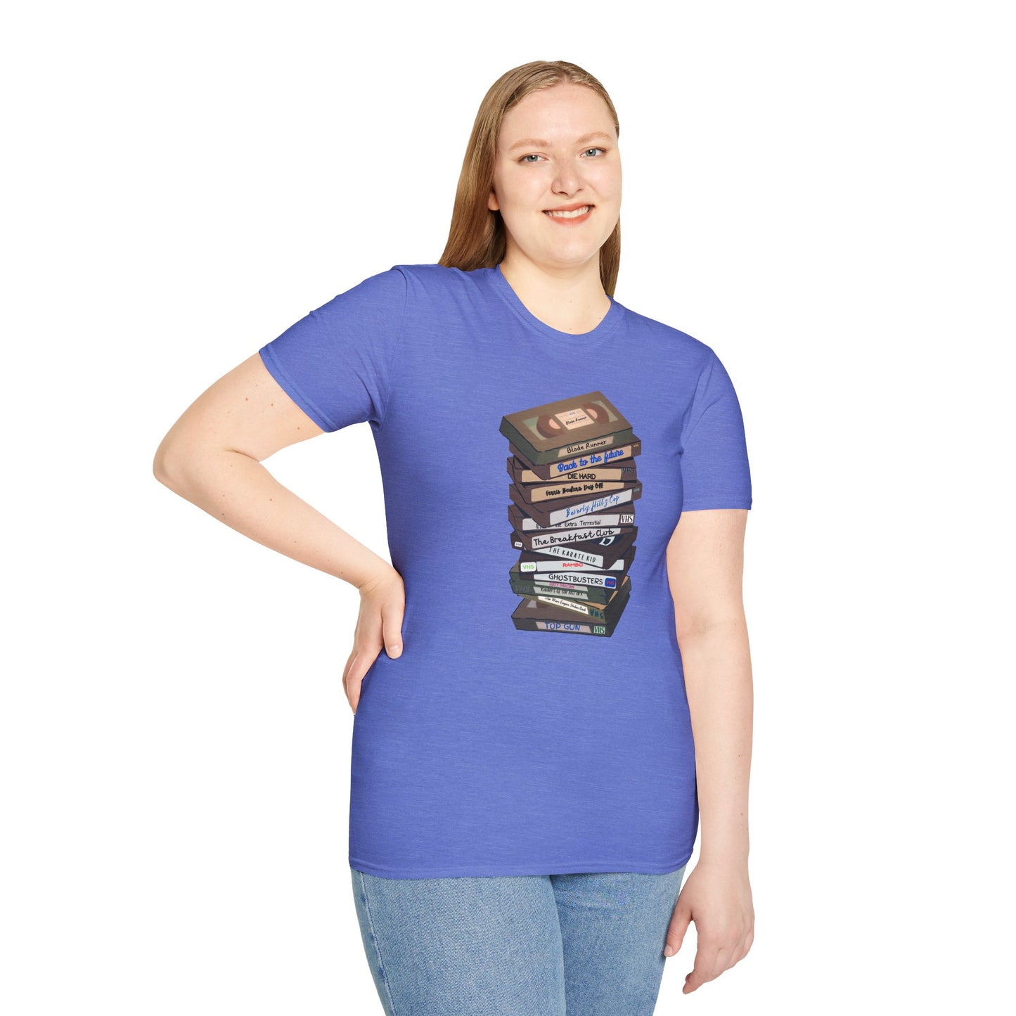 80s VHStack Unisex Softstyle 100% Cotton T-Shirt
