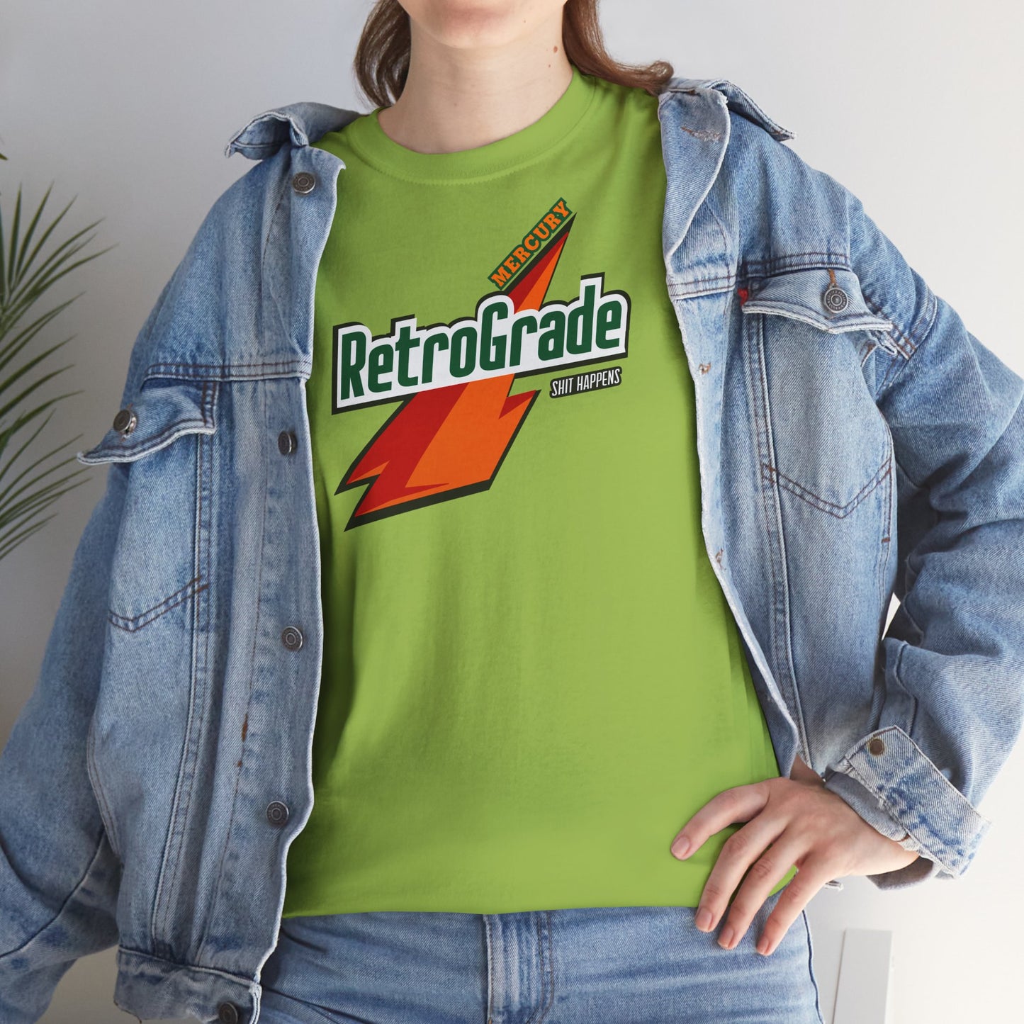 MERCURY RETROGRADE, SHIT HAPPENS Unisex Heavy Cotton Tee