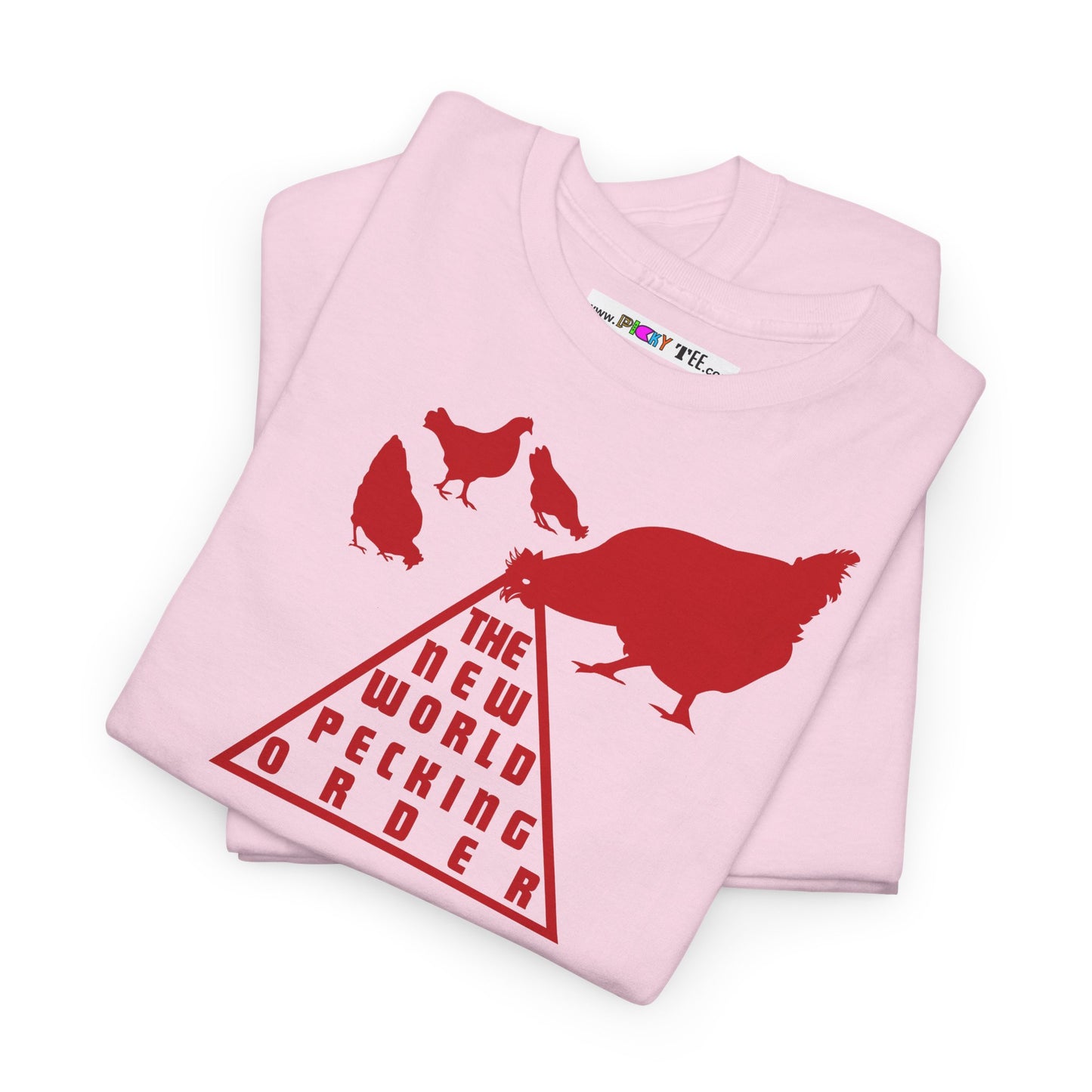 THE NEW WORLD PECKING ORDER Unisex Heavy Cotton Tee