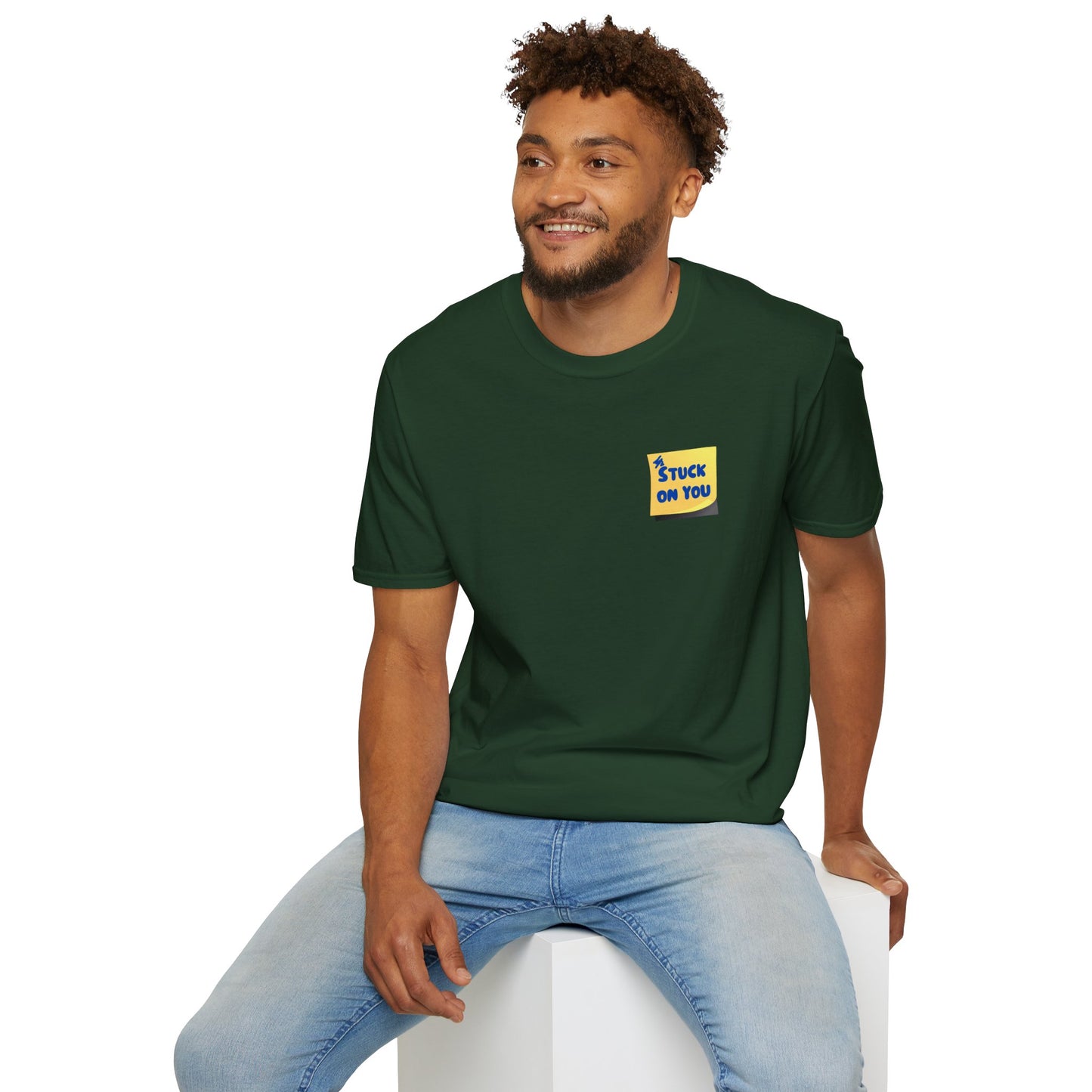 STUCK ON YOU Unisex Softstyle 100% Cotton T-Shirt