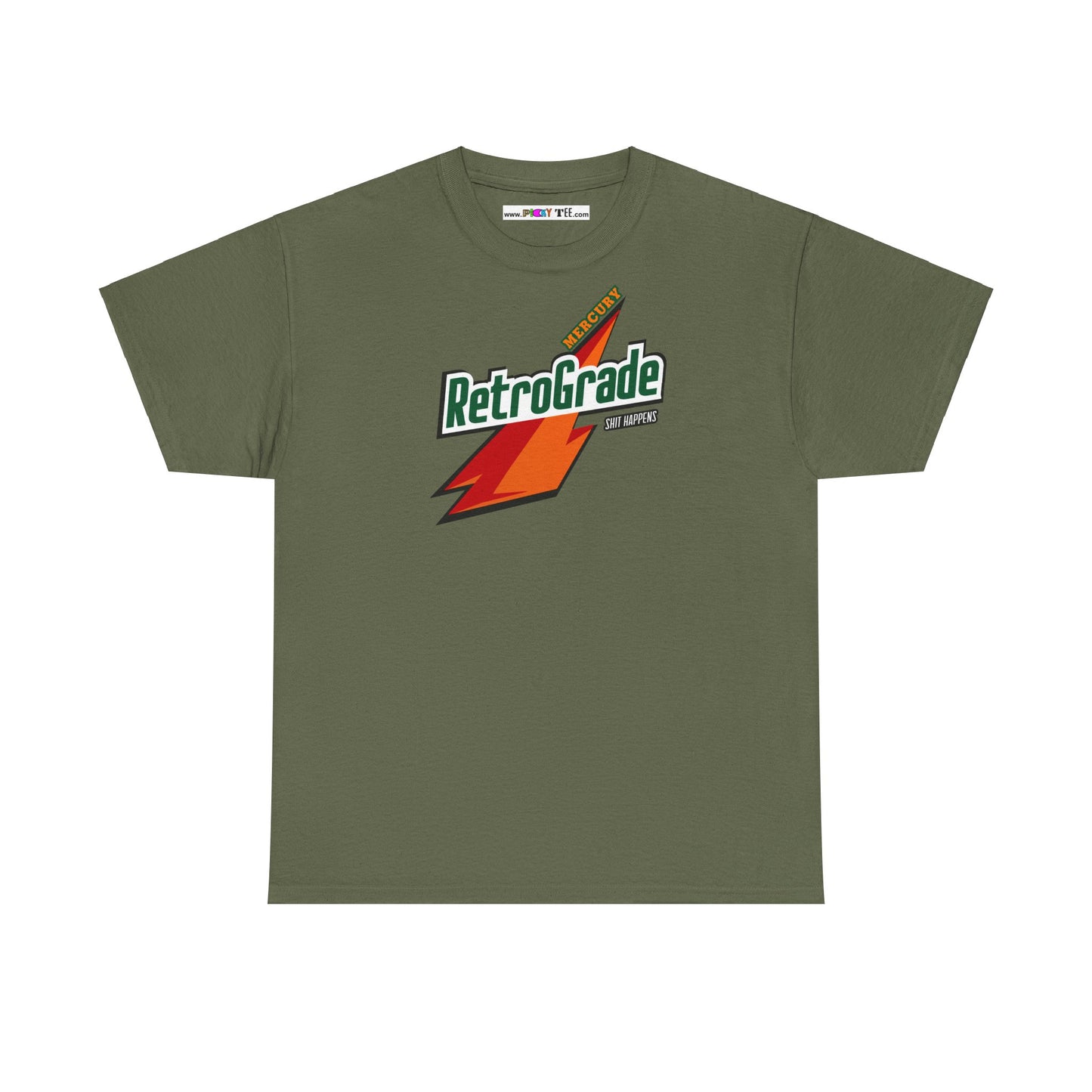 MERCURY RETROGRADE, SHIT HAPPENS Unisex Heavy Cotton Tee