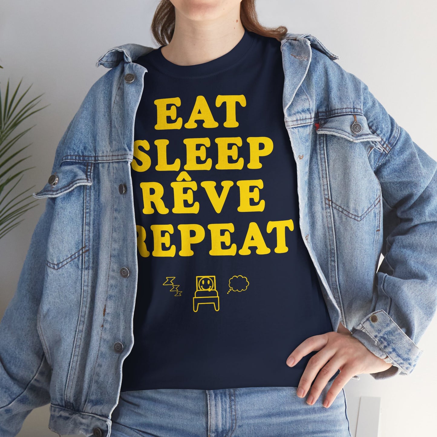EAT SLEEP RÊVE REPEAT Unisex Heavy Cotton Tee