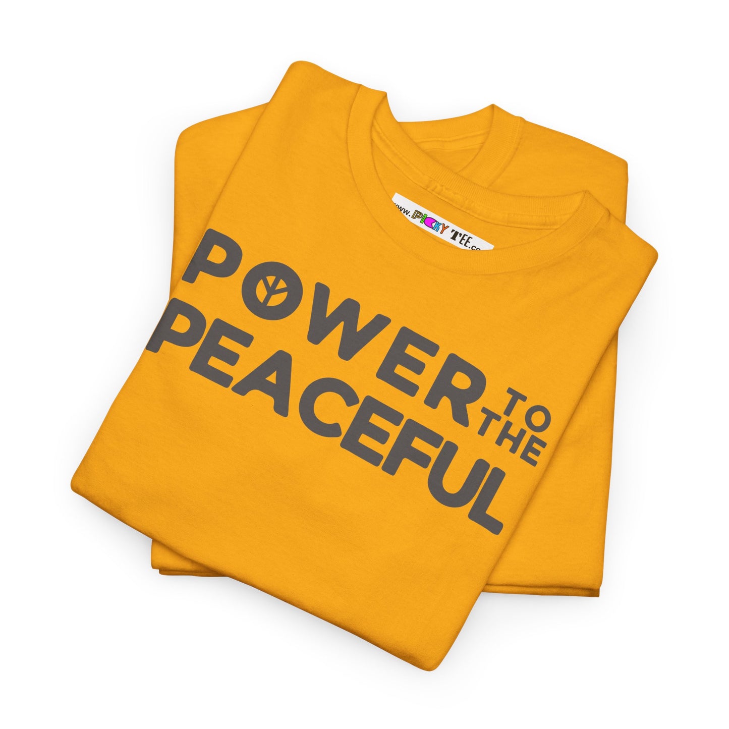 POWER TO THE PEACEFUL Unisex Heavy Cotton Tee