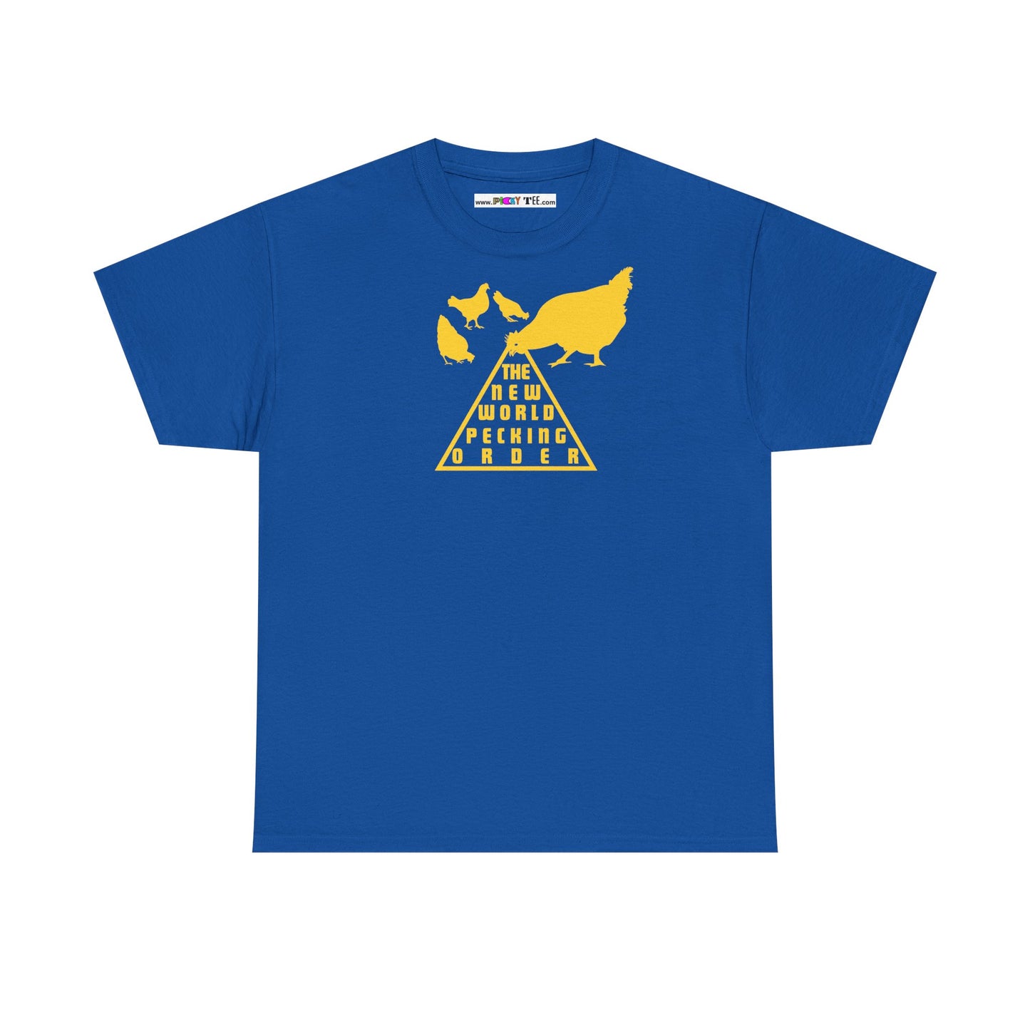 THE NEW WORLD PECKING ORDER Unisex Heavy Cotton Tee