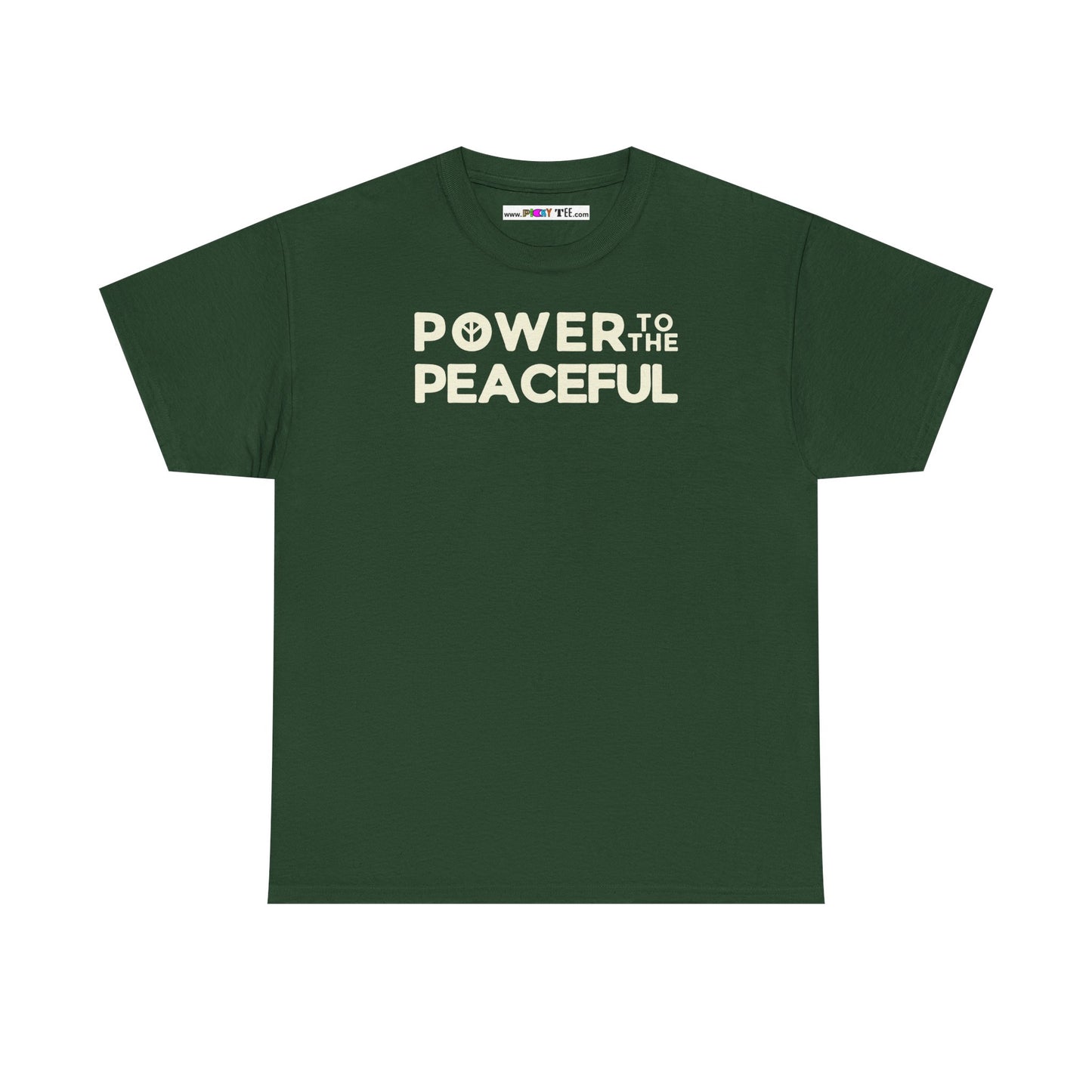 POWER TO THE PEACEFUL Unisex Heavy Cotton Tee