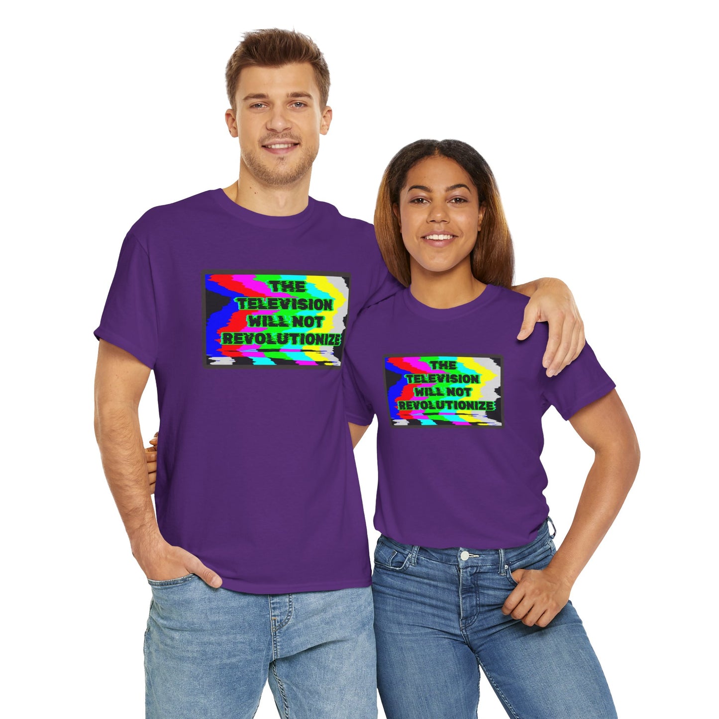 THE TELEVISION WILL NOT REVOLUTIONIZE Unisex Heavy Cotton Tee