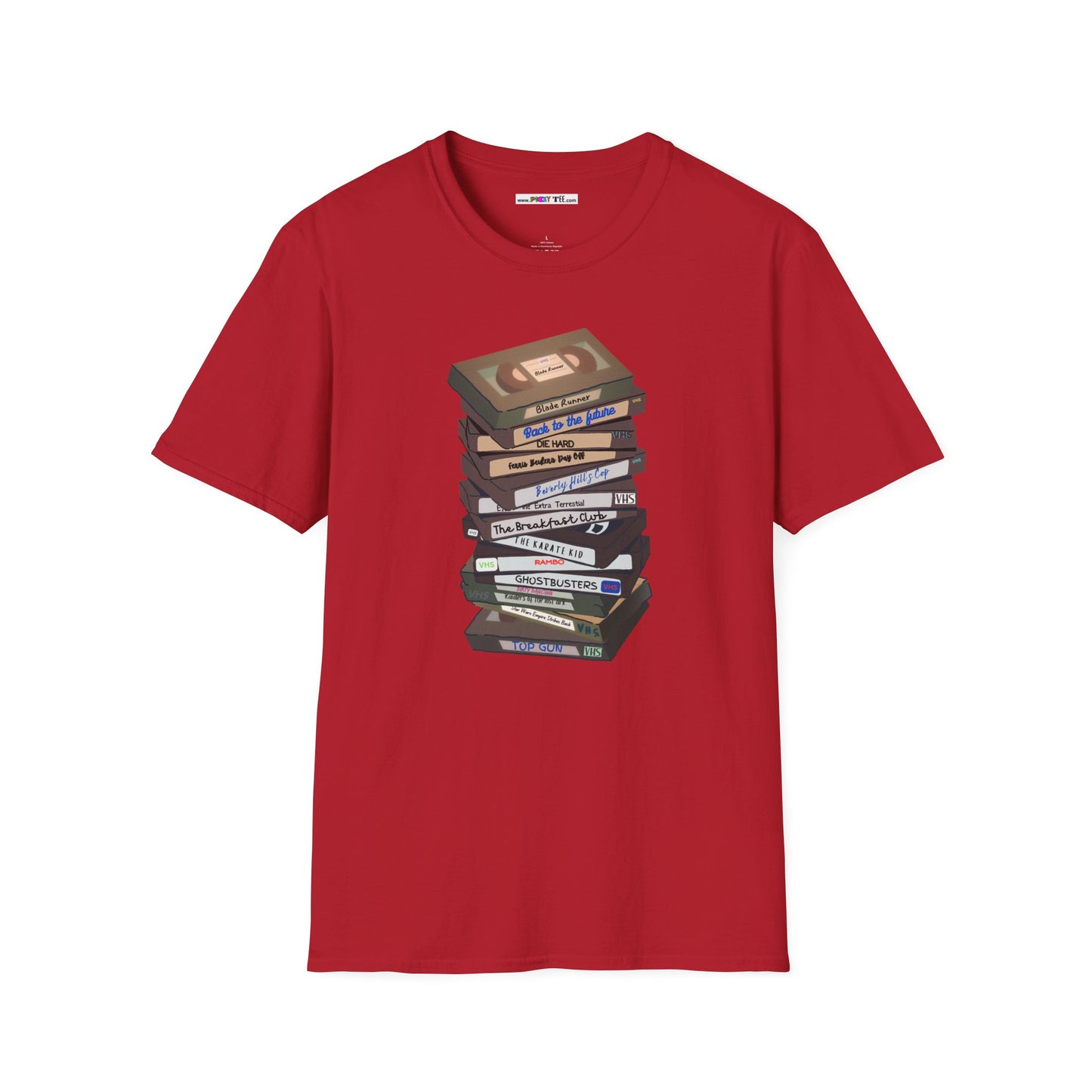 80s VHStack Unisex Softstyle 100% Cotton T-Shirt
