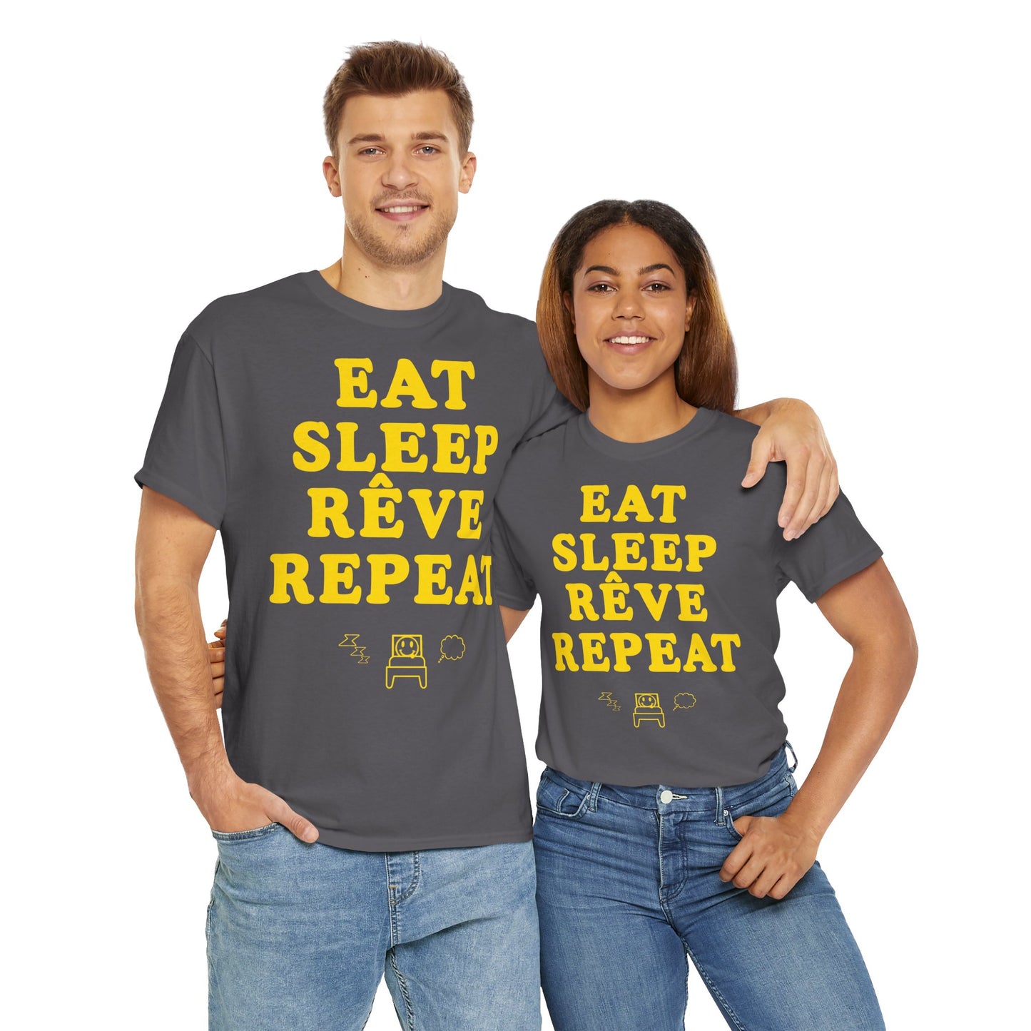 EAT SLEEP RÊVE REPEAT Unisex Heavy Cotton Tee