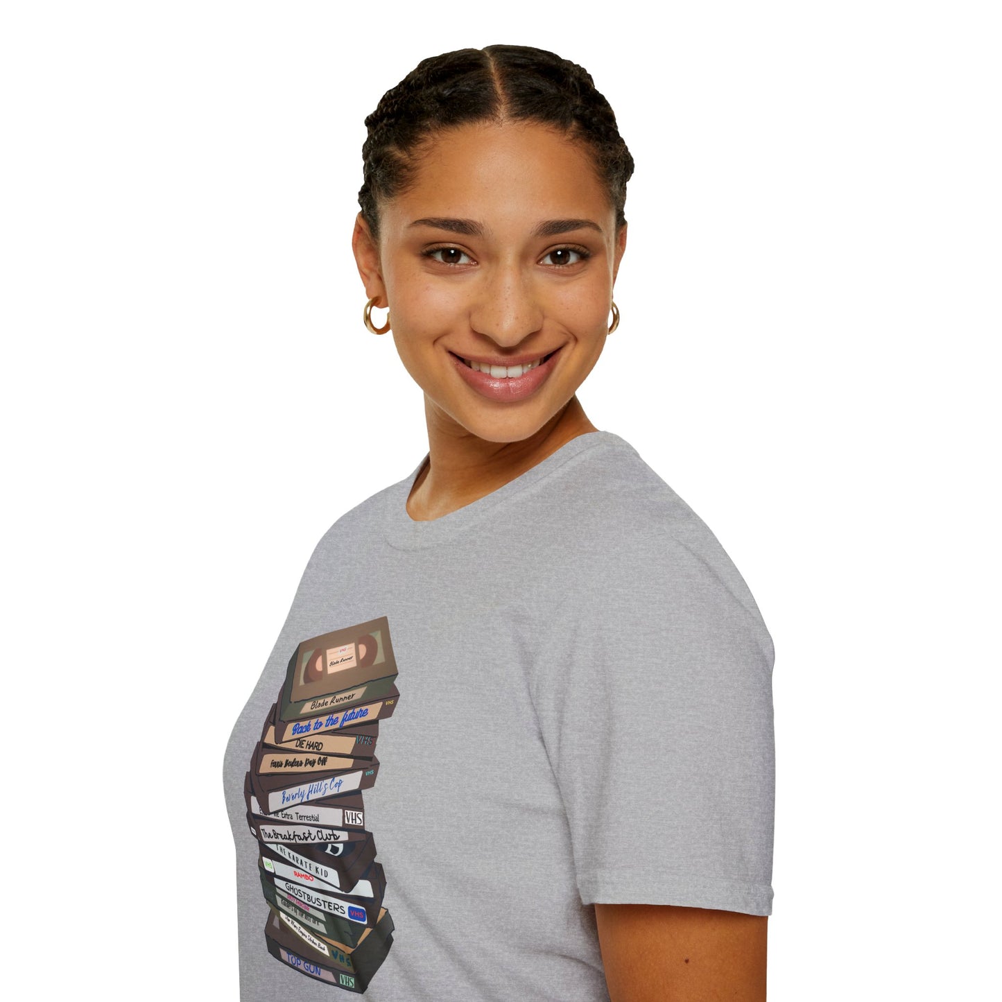 80s VHStack Unisex Softstyle 100% Cotton T-Shirt