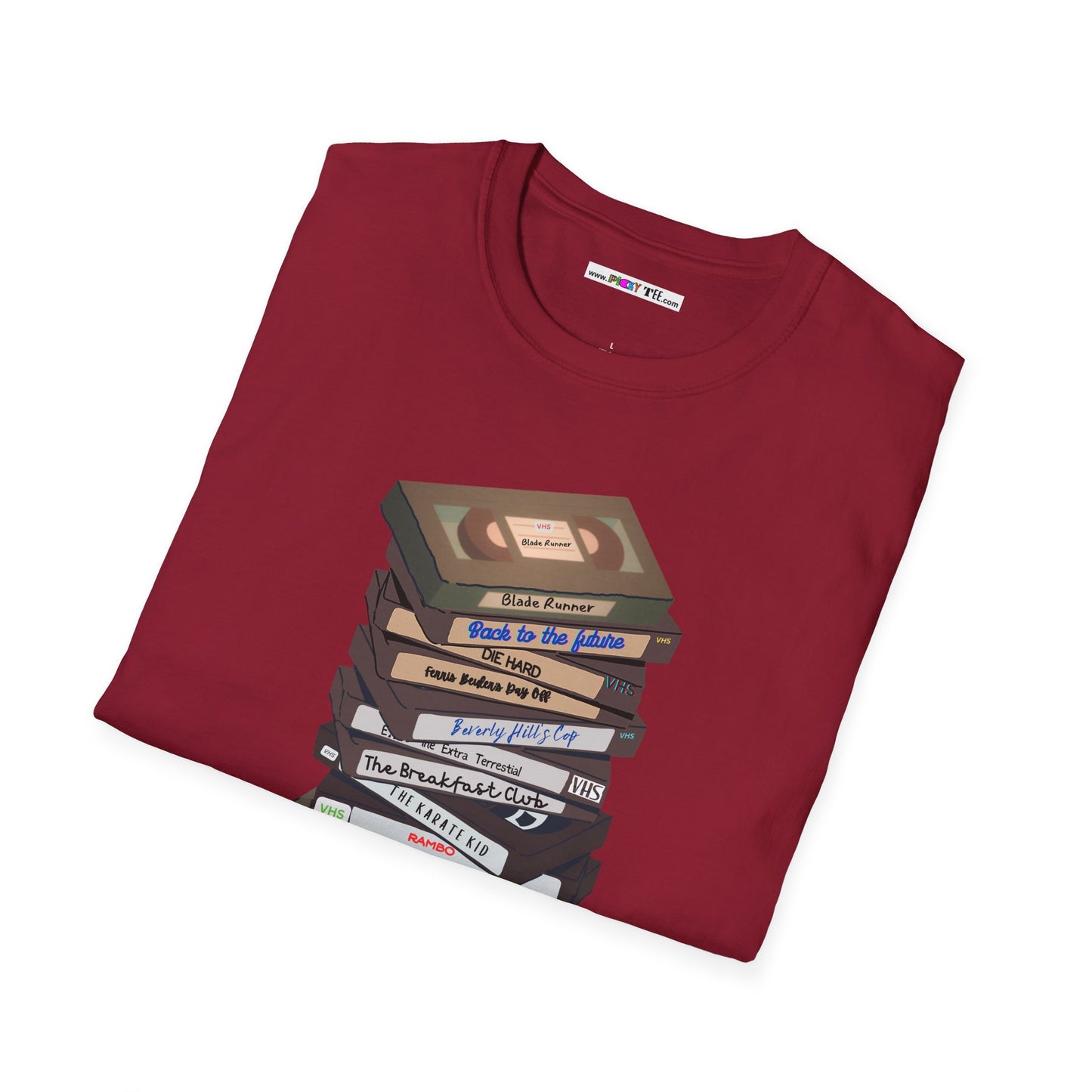 80s VHStack Unisex Softstyle 100% Cotton T-Shirt