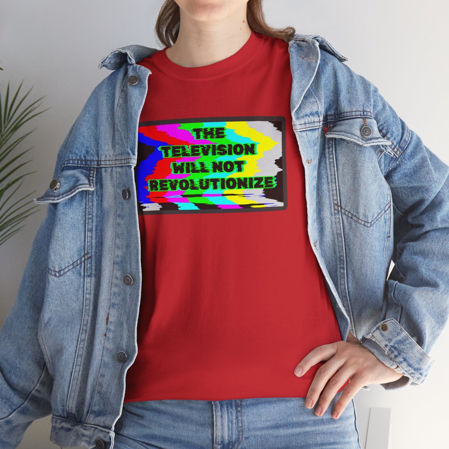 THE TELEVISION WILL NOT REVOLUTIONIZE Unisex Heavy Cotton Tee